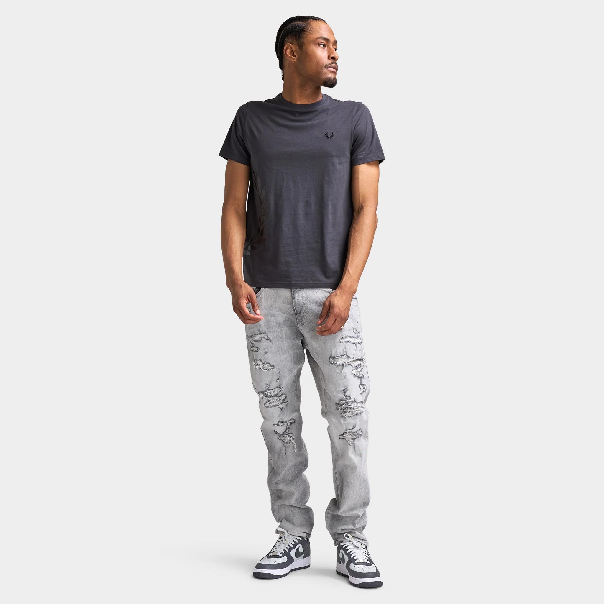 Fred Perry Large Laurel T-Shirt / Asphalt - Image 2