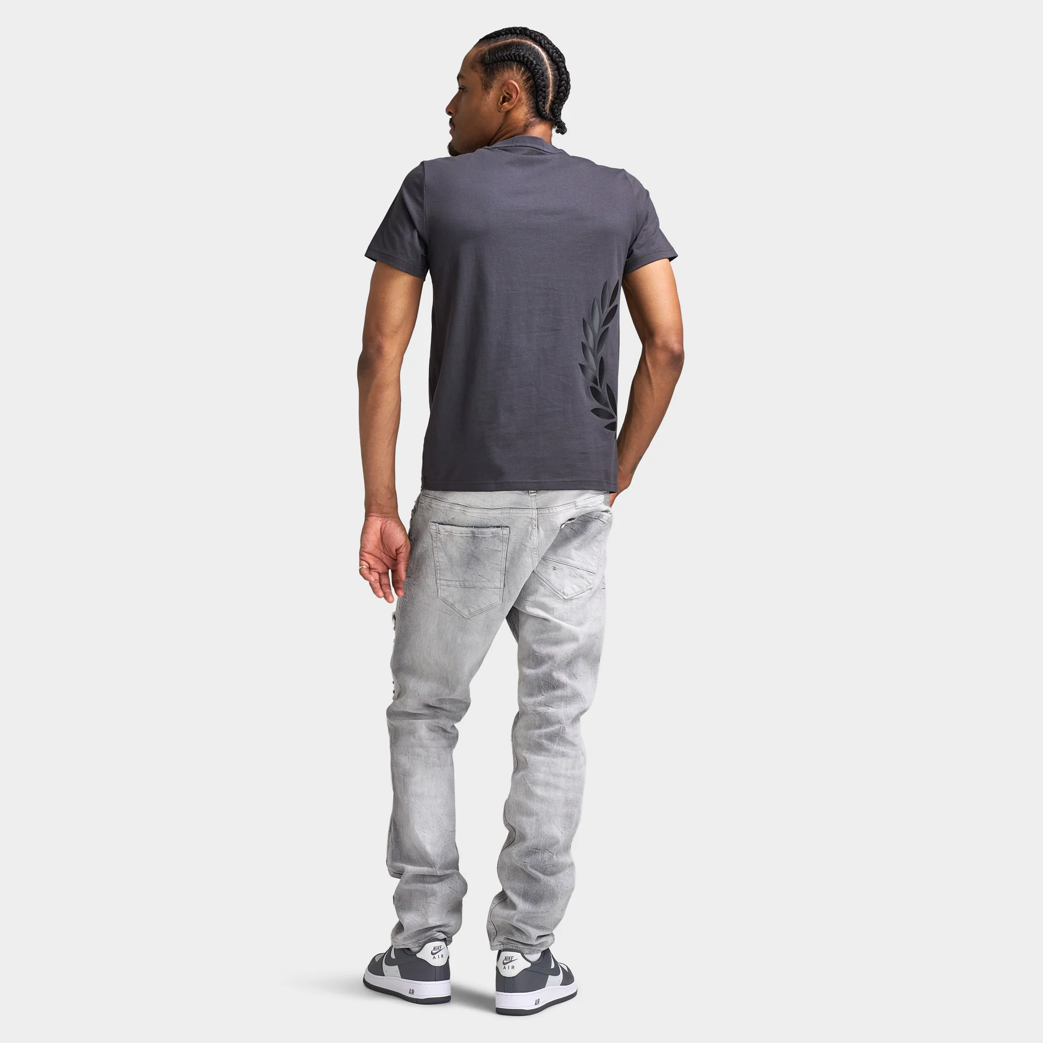 Fred Perry Large Laurel T-Shirt / Asphalt - Image 3