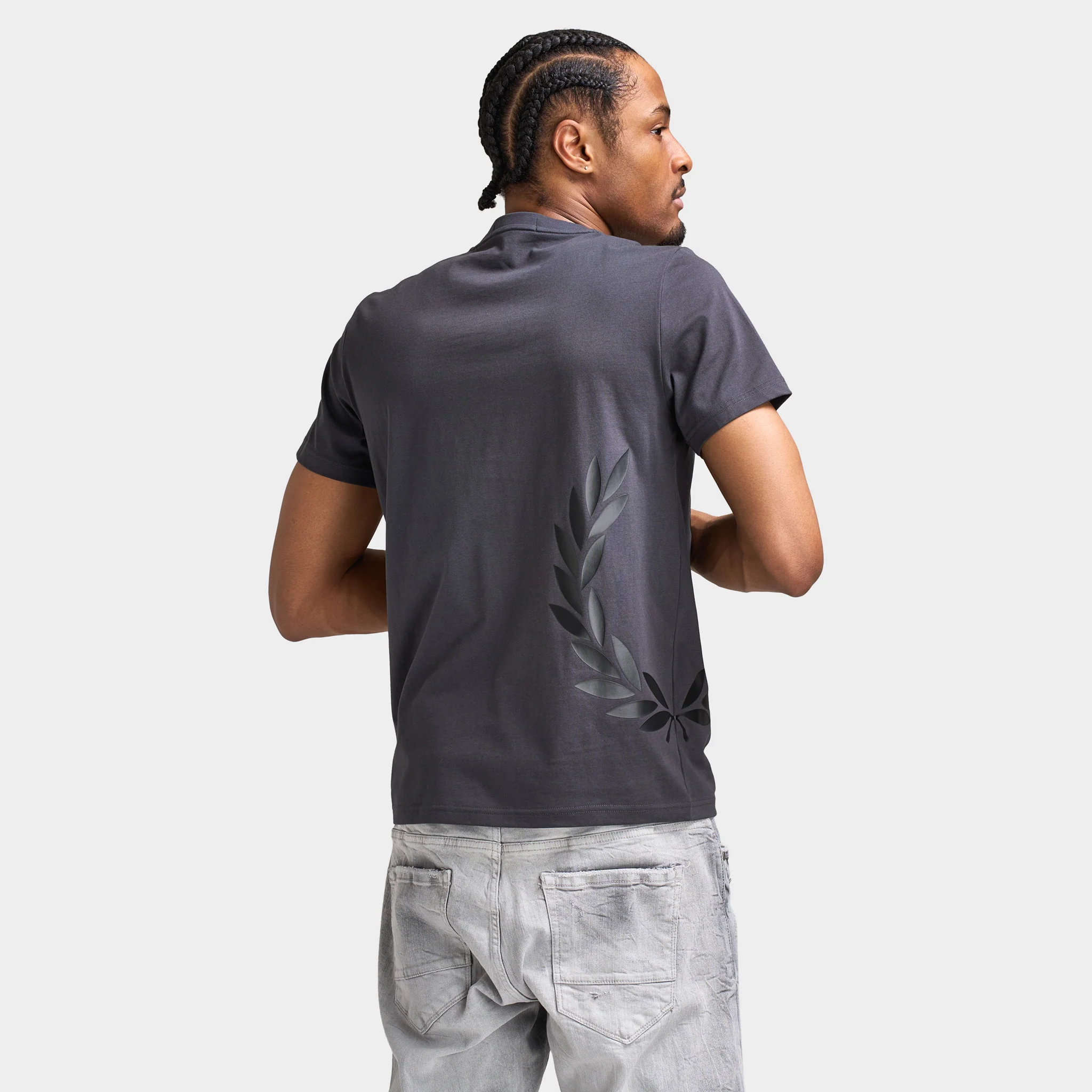 Fred Perry Large Laurel T-Shirt / Asphalt - Image 5