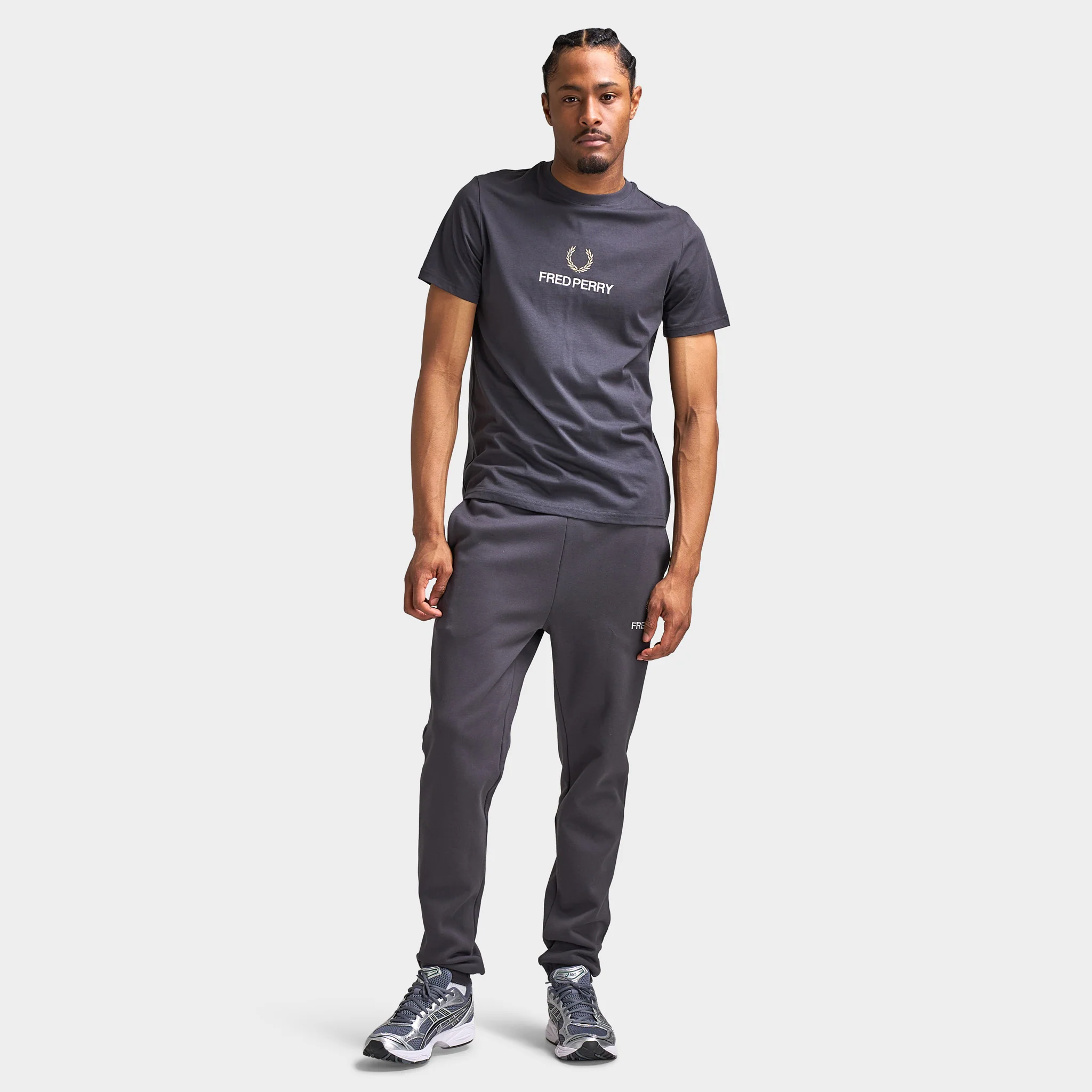 Fred Perry Stacked FLP T-Shirt / Anchor Grey - Image 2