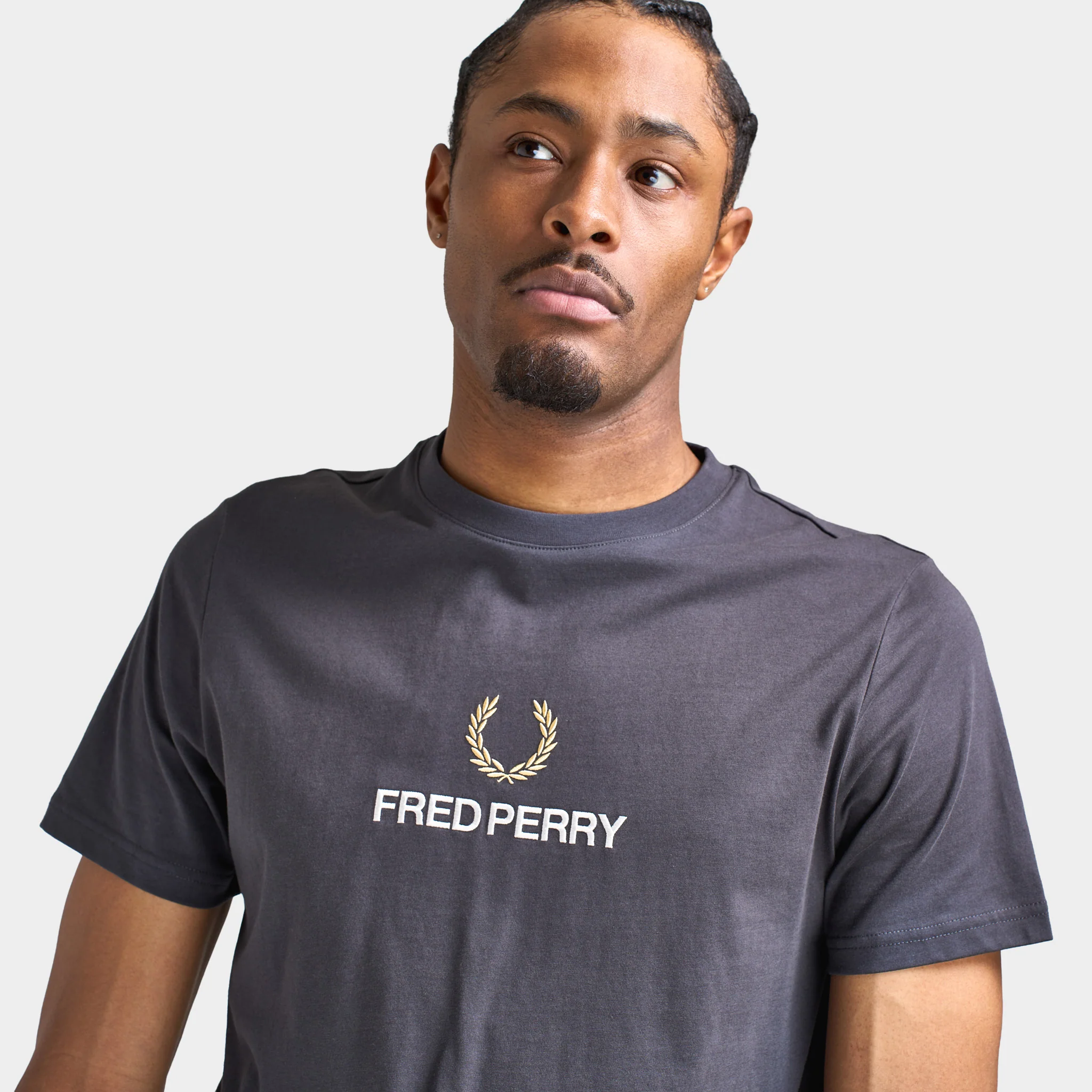 Fred Perry Stacked FLP T-Shirt / Anchor Grey - Image 5