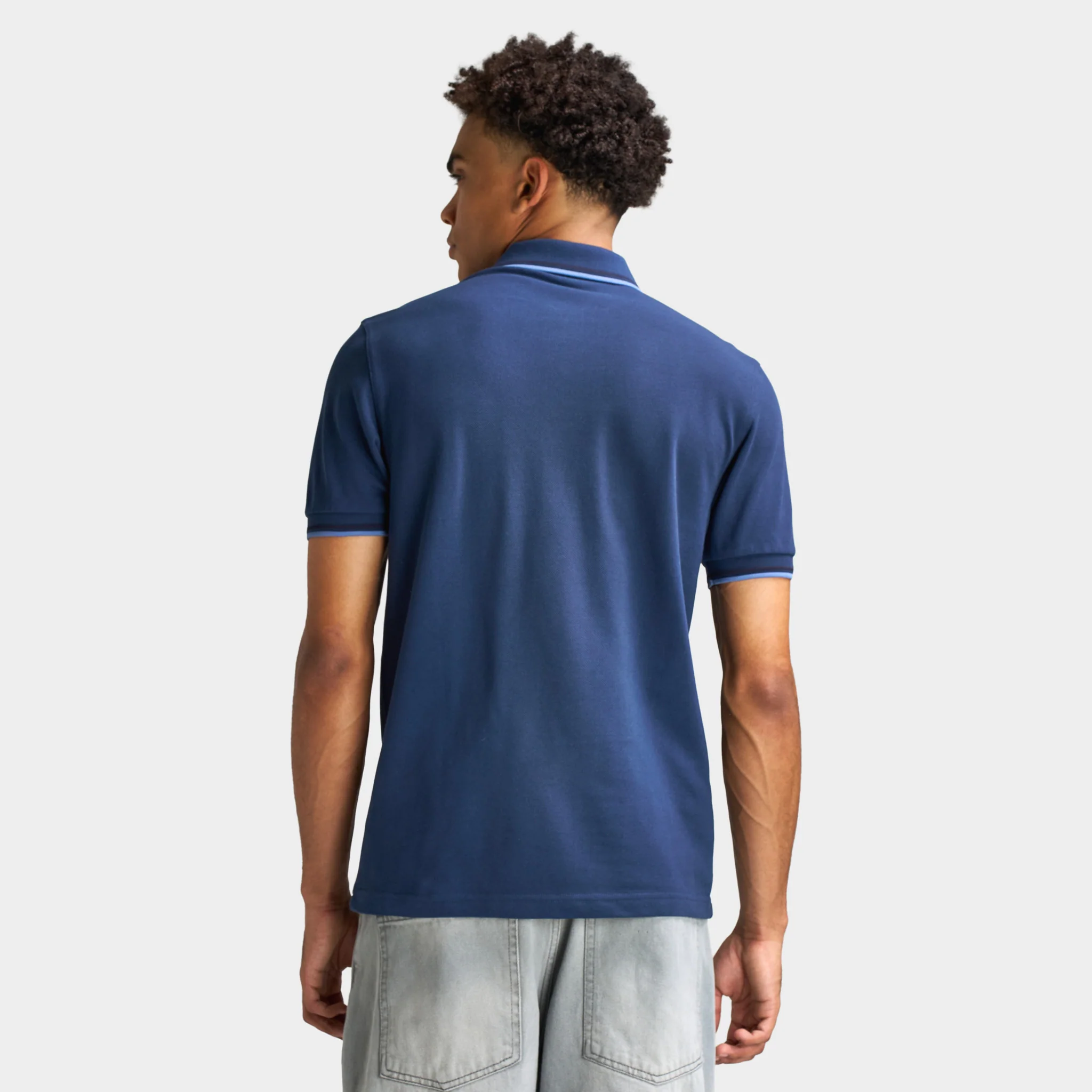 Fred Perry Twin Tipped Shirt Tennis Blue / Ace Blue / Navy - Image 2