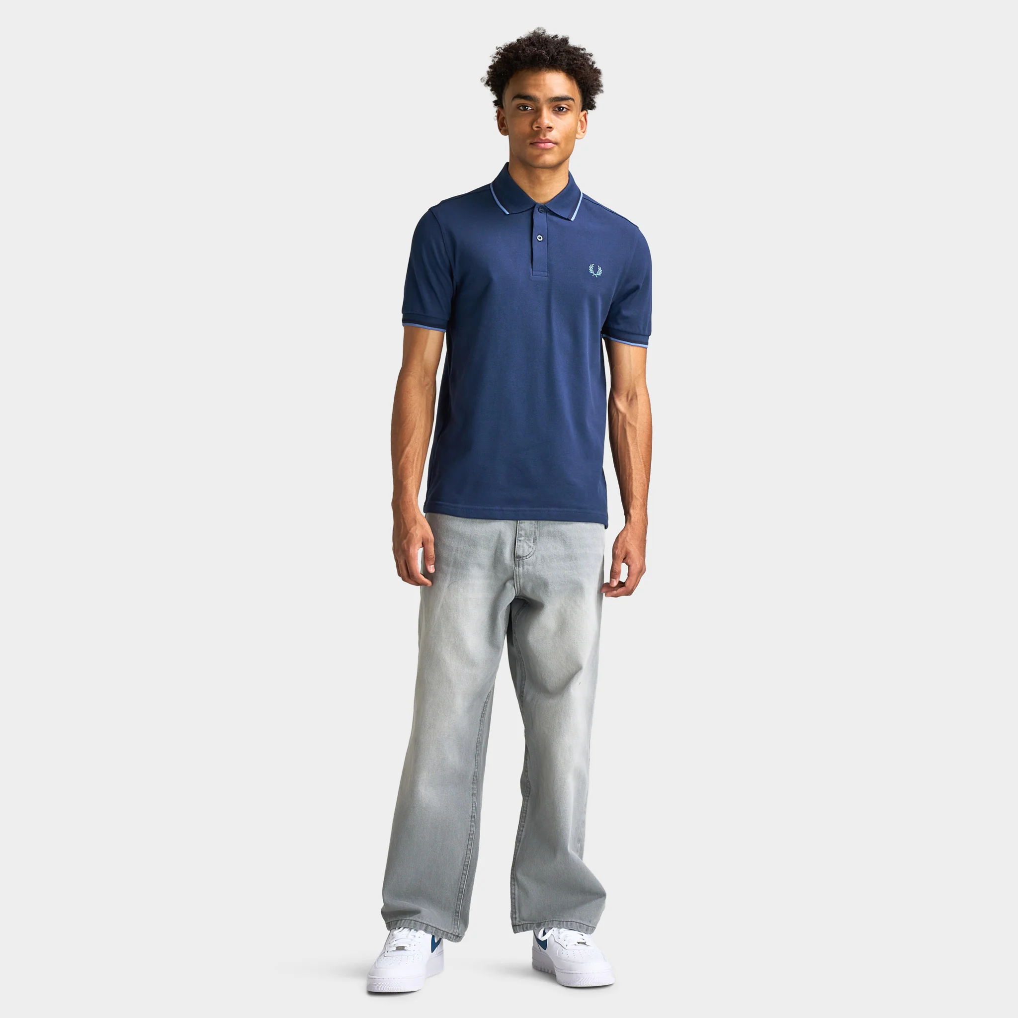 Fred Perry Twin Tipped Shirt Tennis Blue / Ace Blue / Navy - Image 5