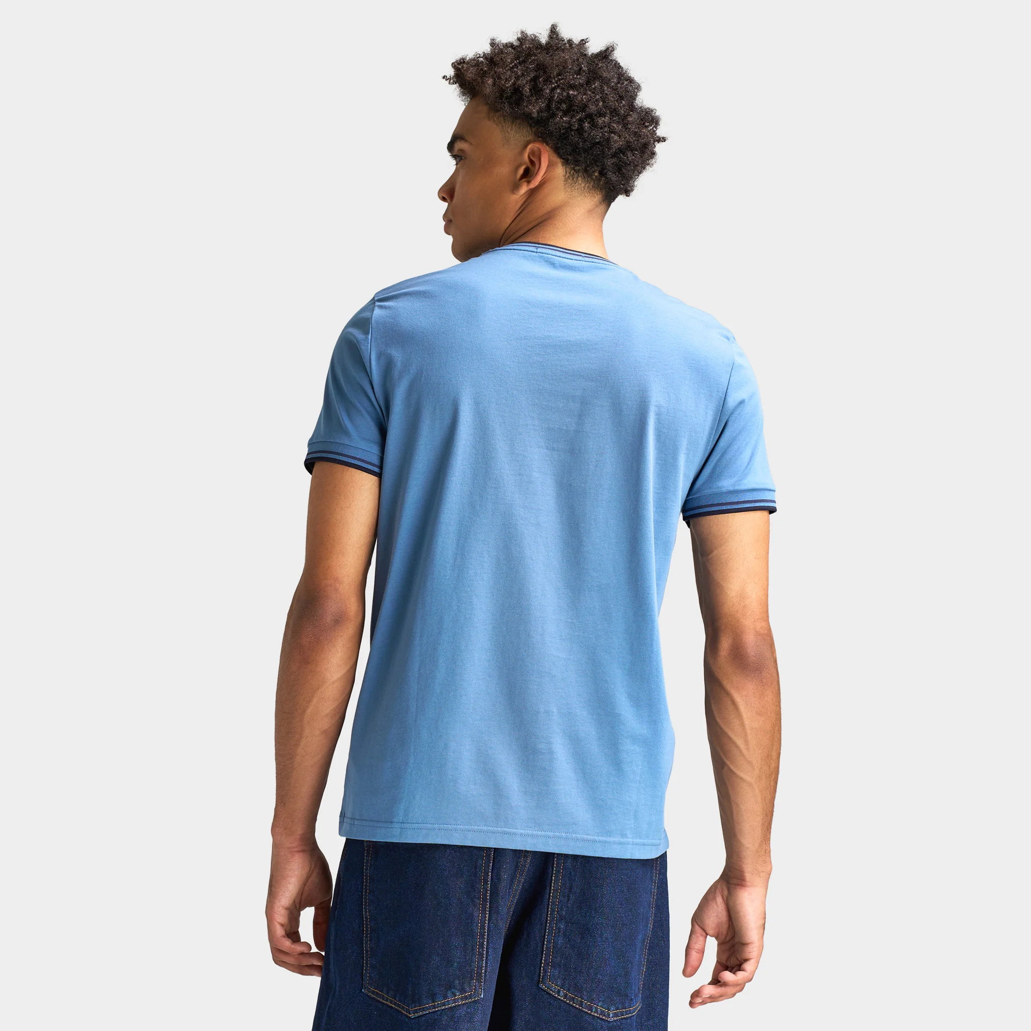 Fred Perry Twin Tipped T-Shirt Ace Blue / Navy / Tennis Blue - Image 2