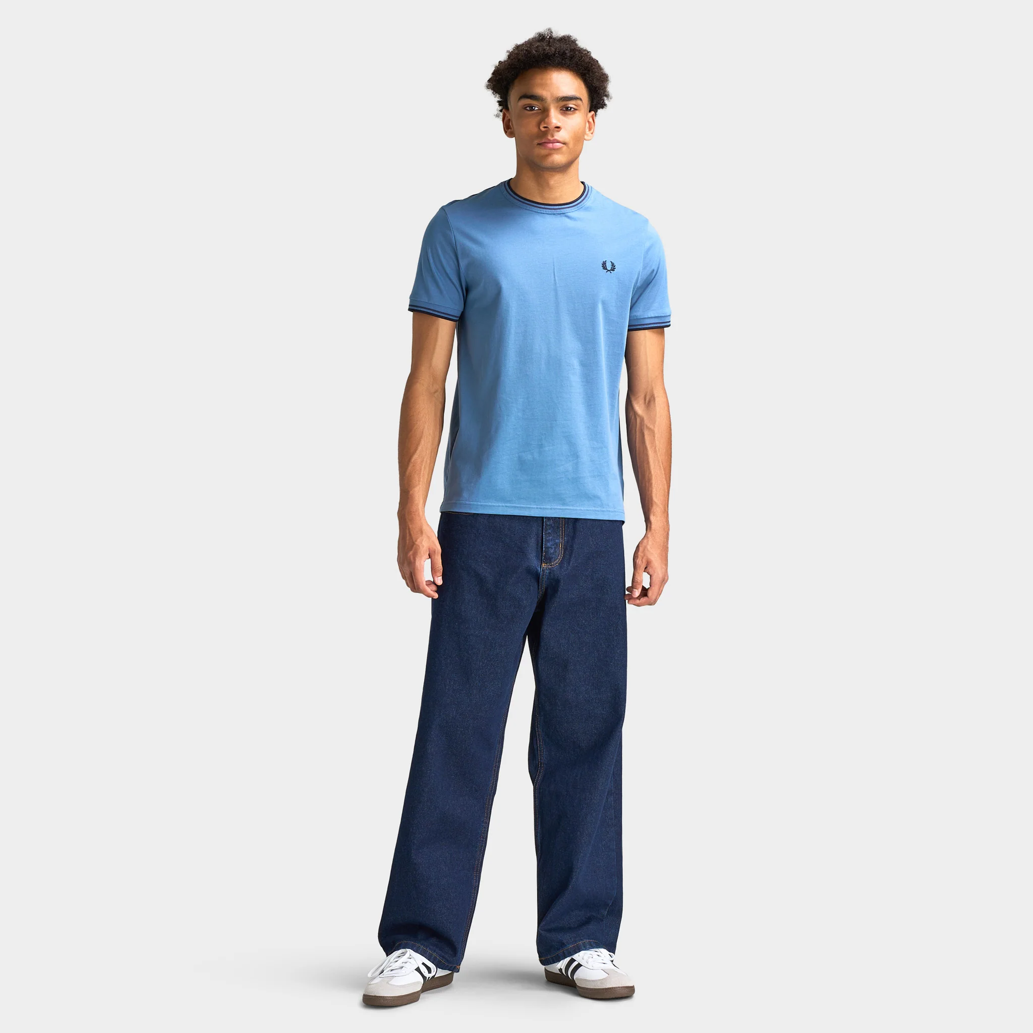 Fred Perry Twin Tipped T-Shirt Ace Blue / Navy / Tennis Blue - Image 5