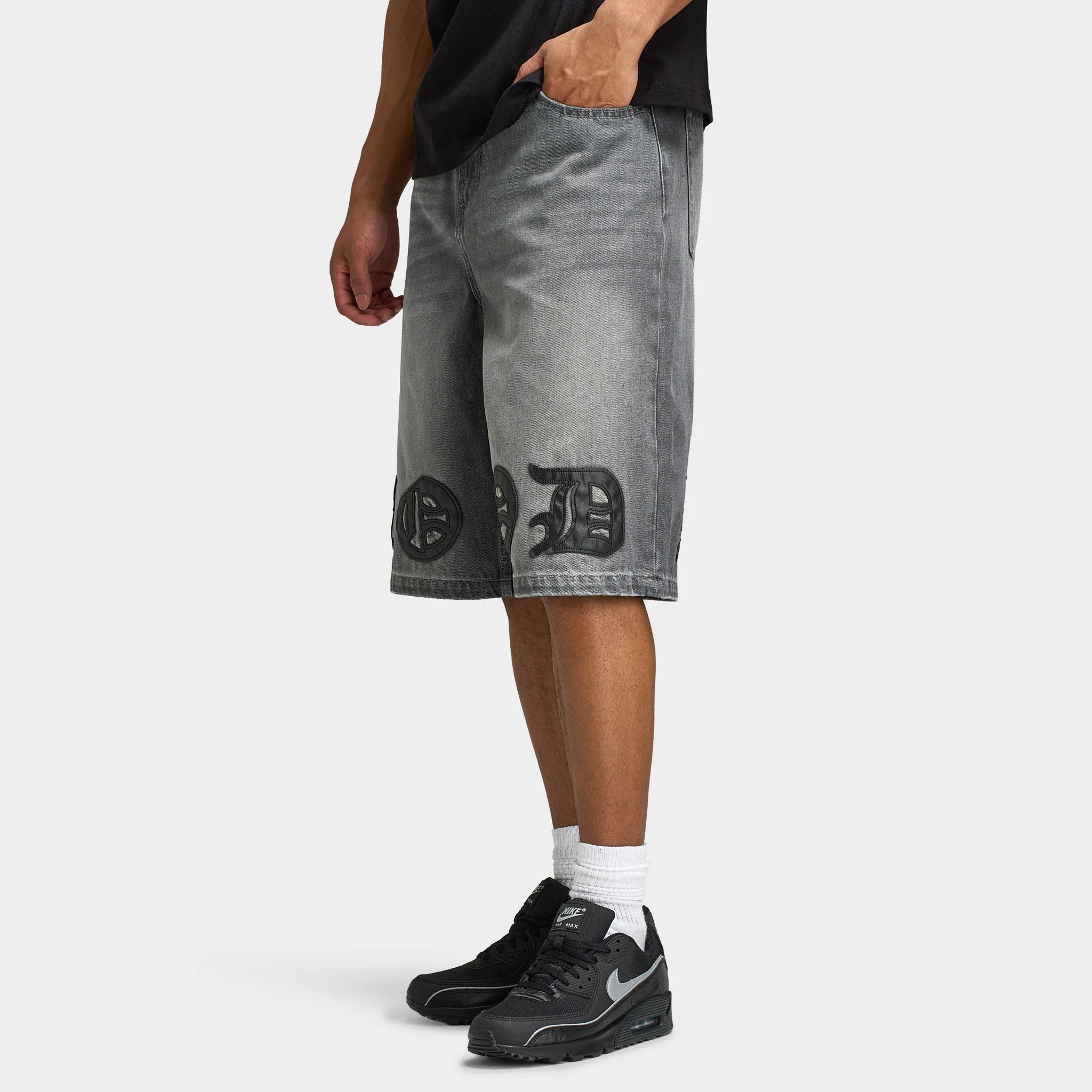 Hoodrich Inkline Denim Jort / Grey Wash - Image 4