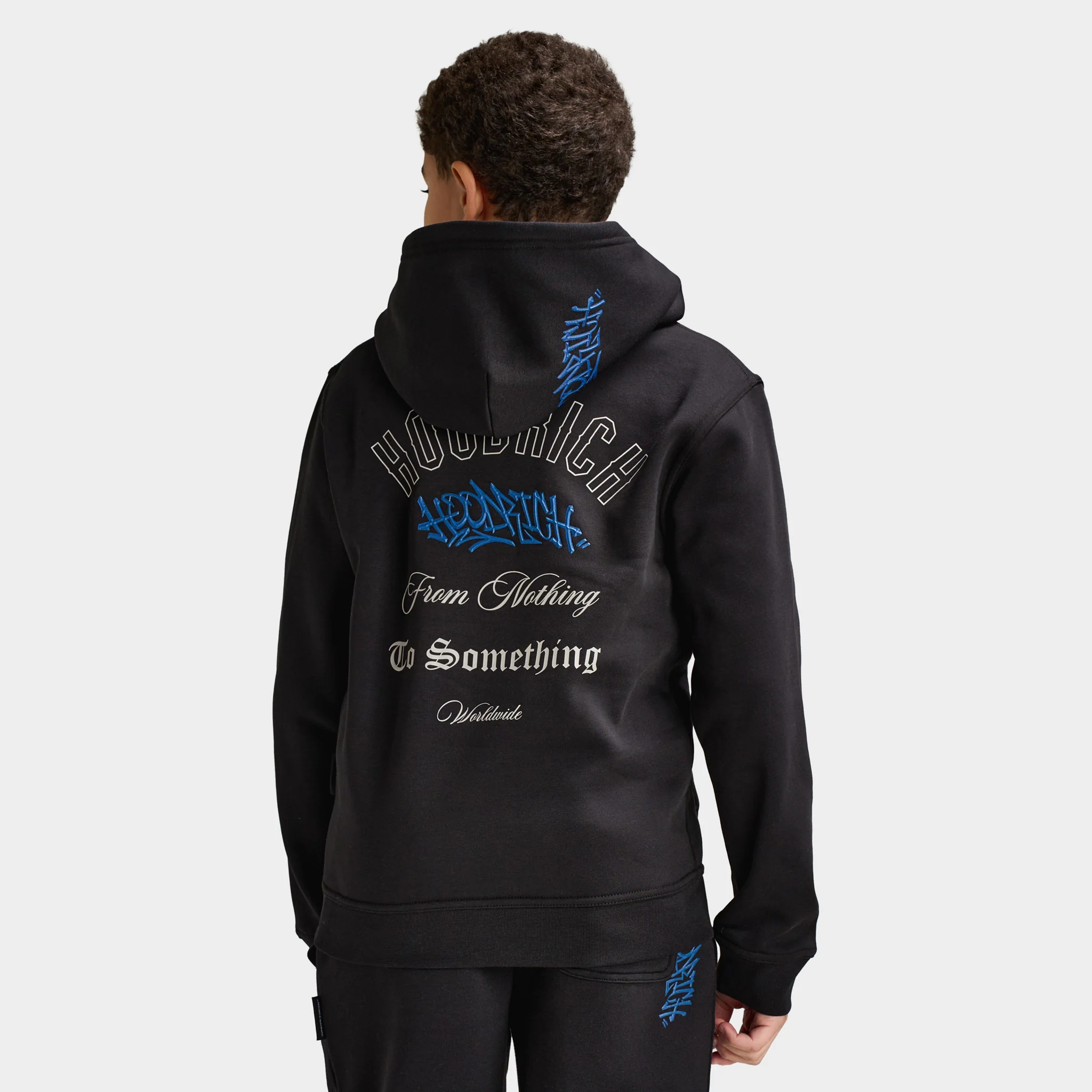 Hoodrich Junior Boy's Intent Hoodie Black / Quiet Gray - Blue Lolite - Image 4