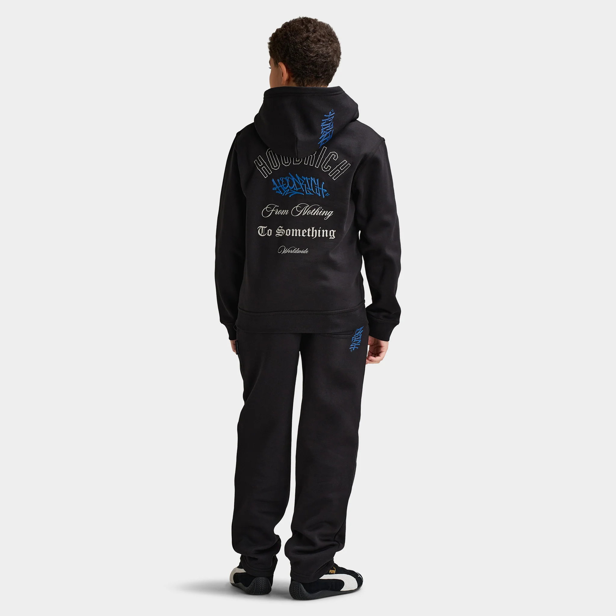 Hoodrich Junior Boy's Intent Hoodie Black / Quiet Gray - Blue Lolite - Image 6