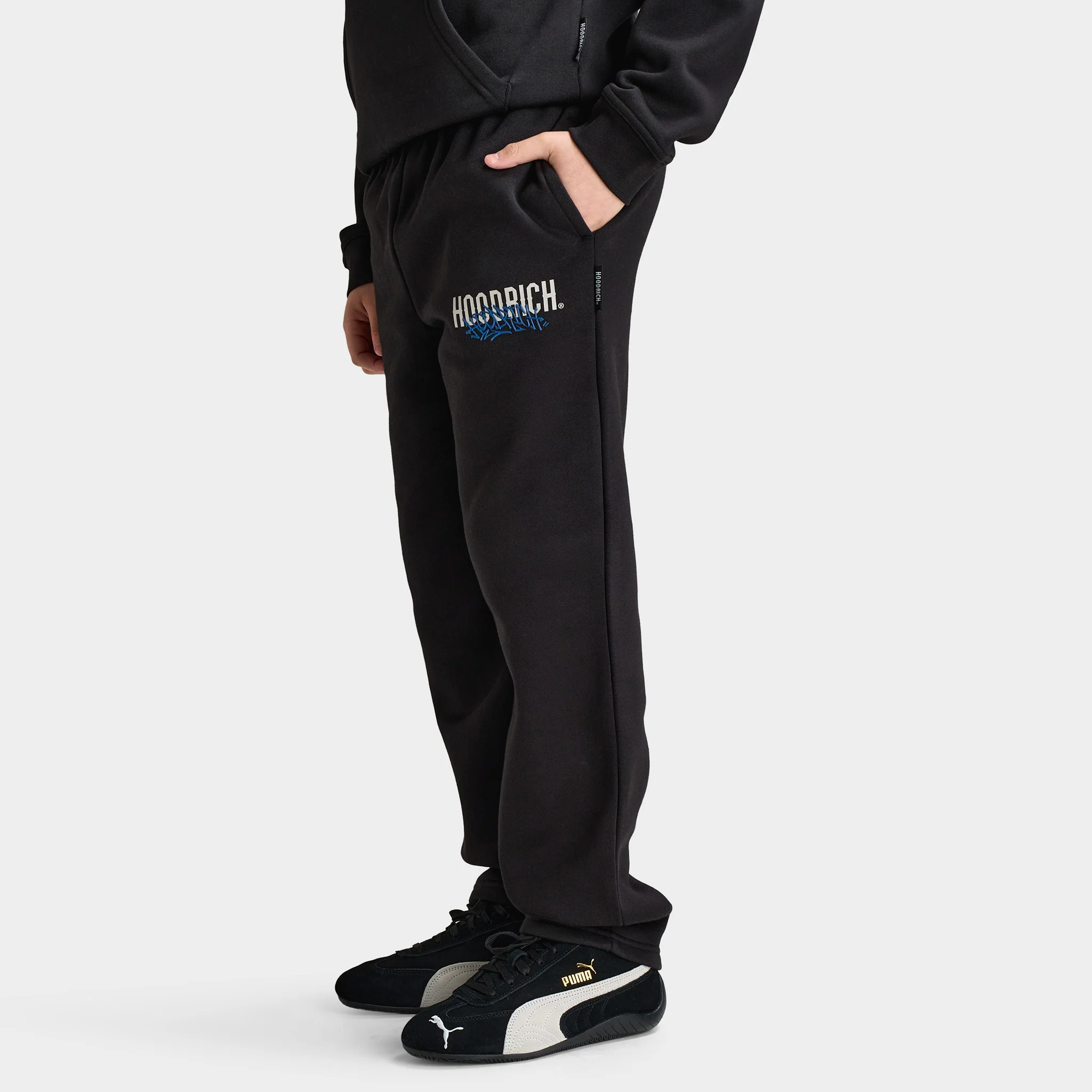 Hoodrich Junior Boy's Intent Open Hem Jogger Black / Quiet Gray - Blue Lolite - Image 3