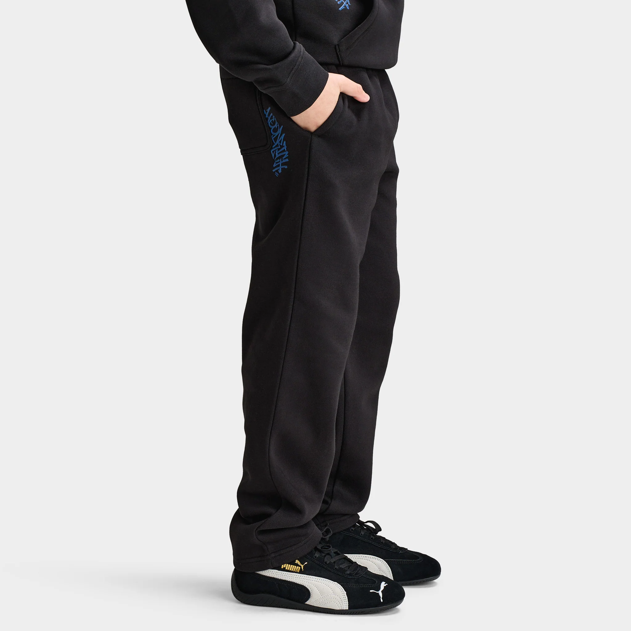 Hoodrich Junior Boy's Intent Open Hem Jogger Black / Quiet Gray - Blue Lolite - Image 4