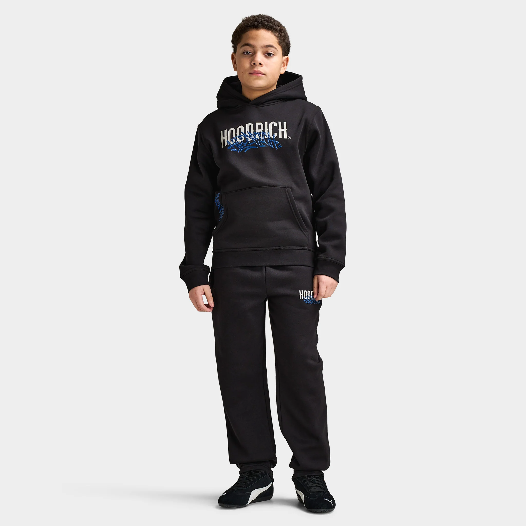 Hoodrich Junior Boy's Intent Open Hem Jogger Black / Quiet Gray - Blue Lolite - Image 6
