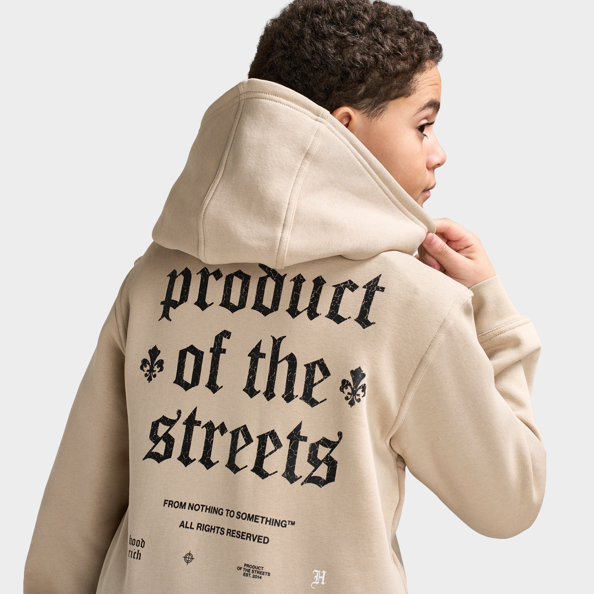 Hoodrich Junior Boy’s Shadow Hoodie / Oxford Tan - Image 3