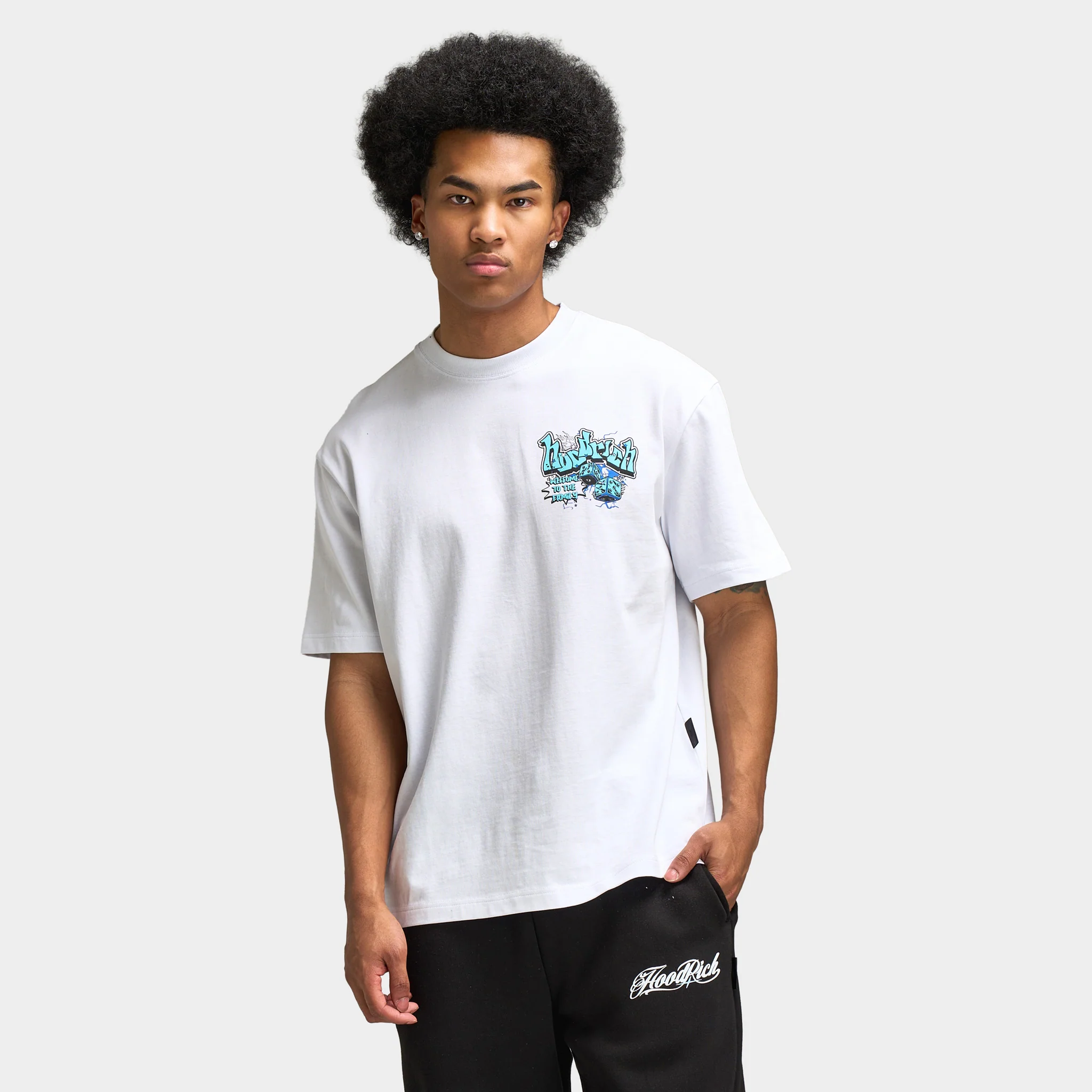 Hoodrich Luxe Orb Oversized T-Shirt / White - Image 2