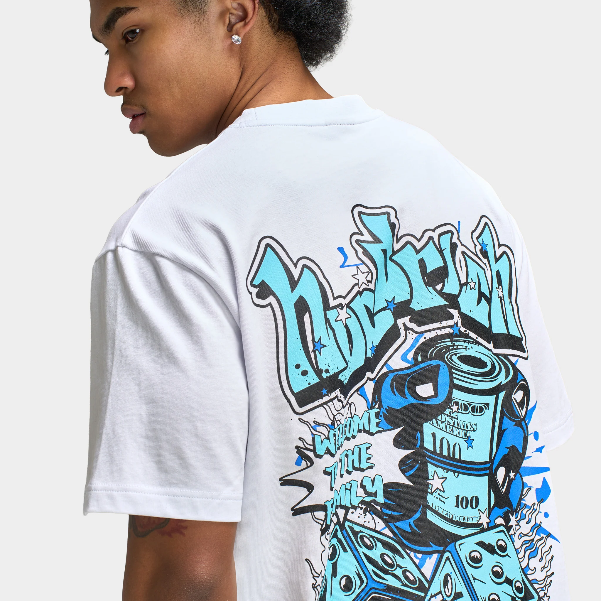 Hoodrich Luxe Orb Oversized T-Shirt / White - Image 6