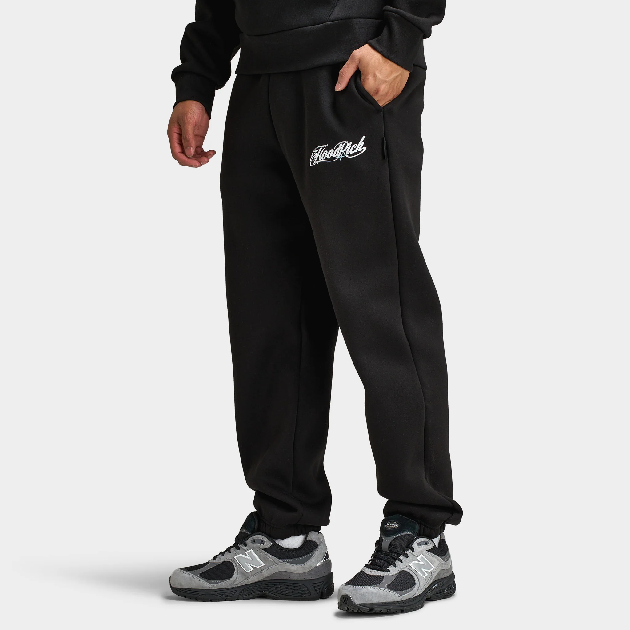 Hoodrich Relic Oversized Elasticated Cuff Joggers / Black - Image 4