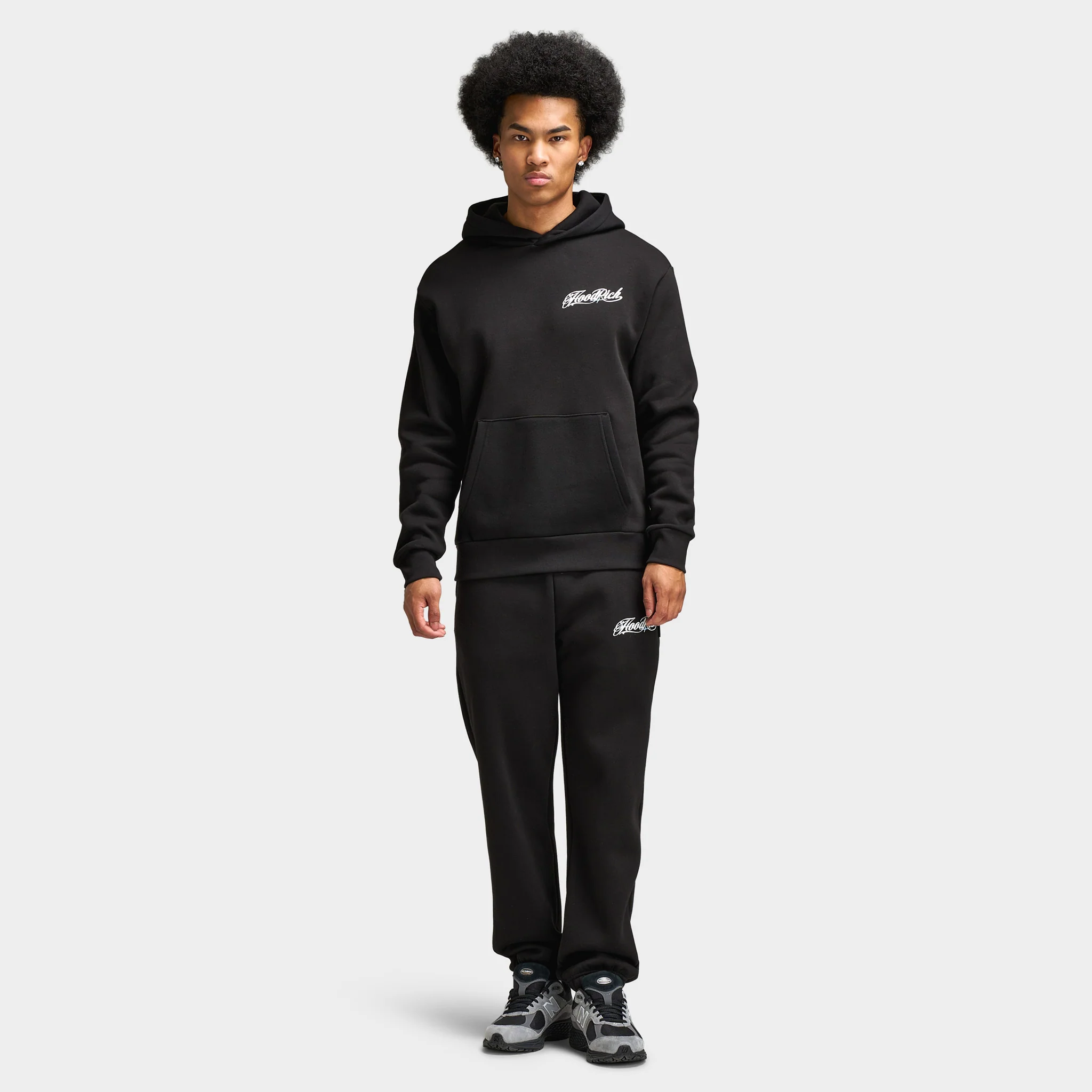Hoodrich Relic Oversized Elasticated Cuff Joggers / Black - Image 6