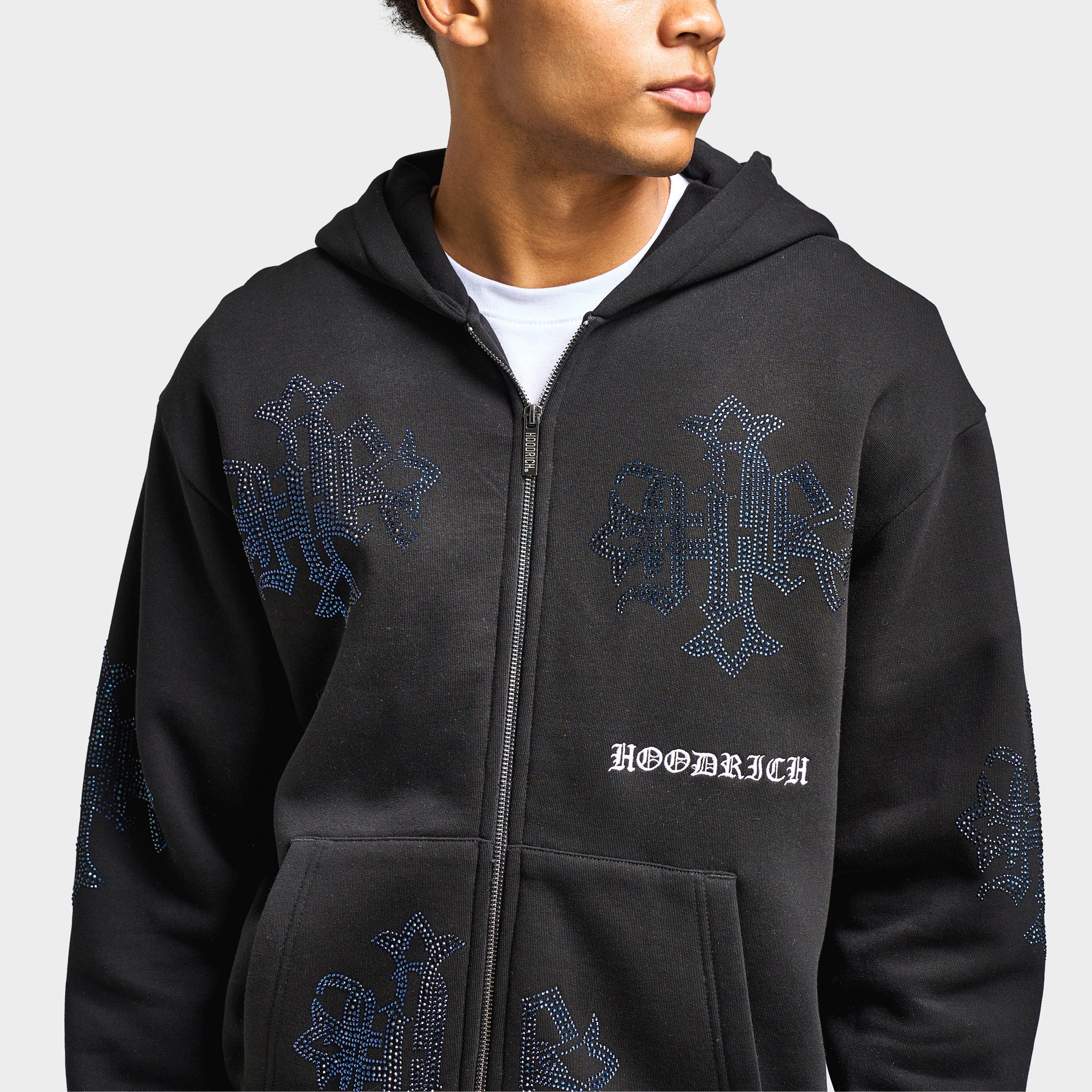 Hoodrich Virtux Oversized Full-Zip Hoodie / Black - Image 3