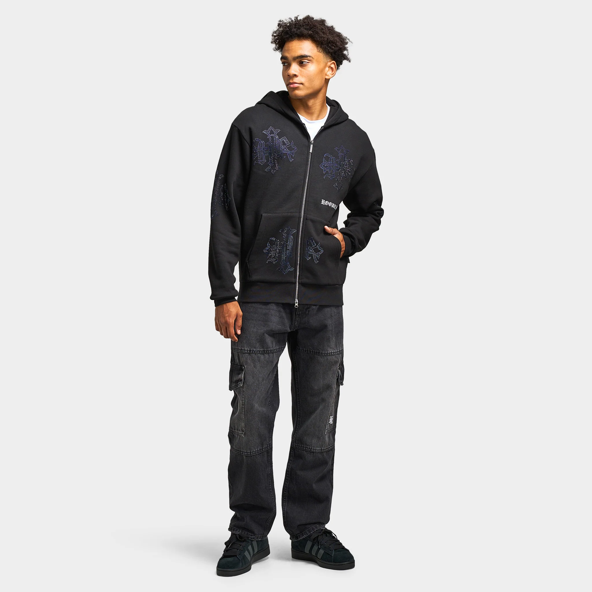 Hoodrich Virtux Oversized Full-Zip Hoodie / Black - Image 6