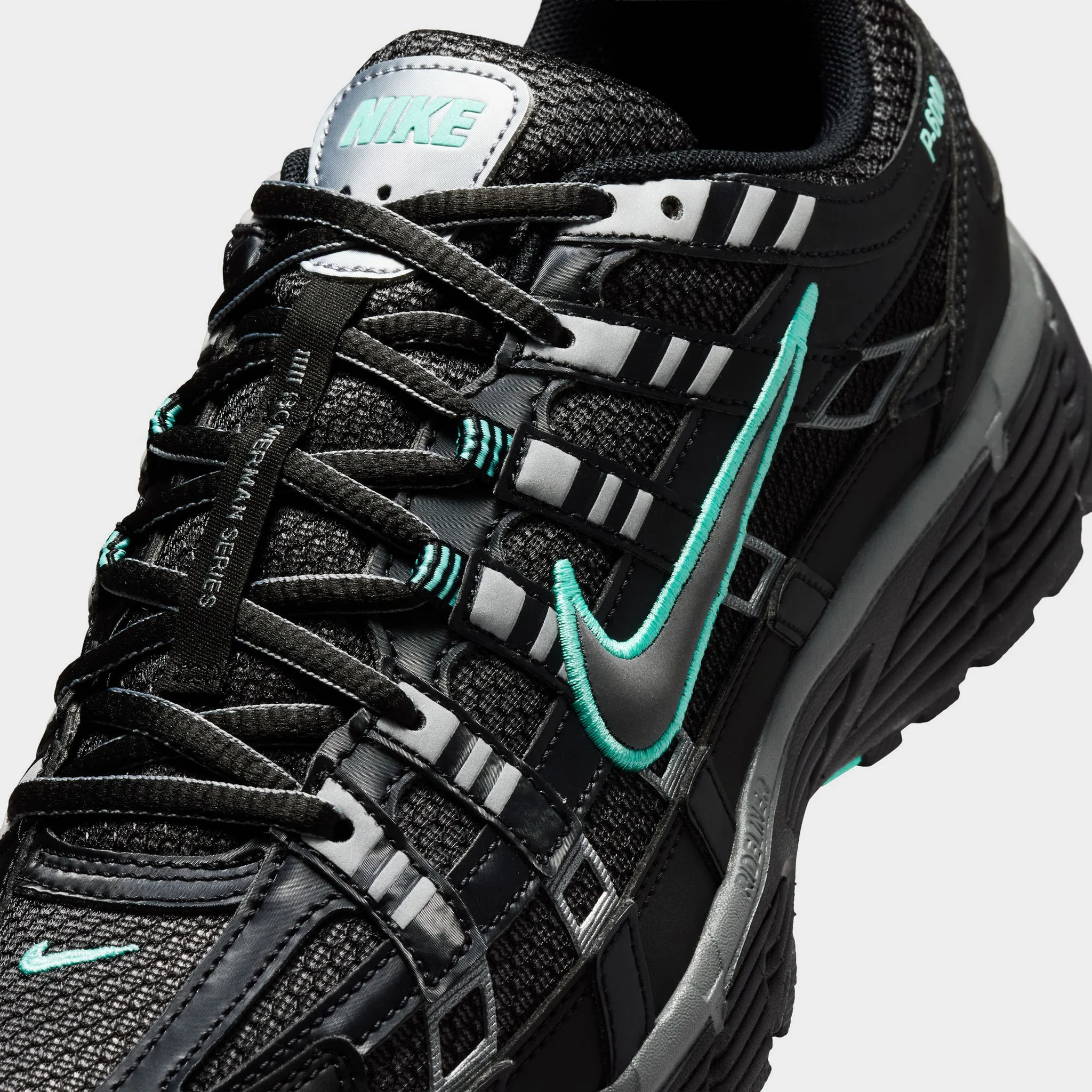 Nike P-6000 Black / Metallic Cool Grey - Hyper Turq - Image 3