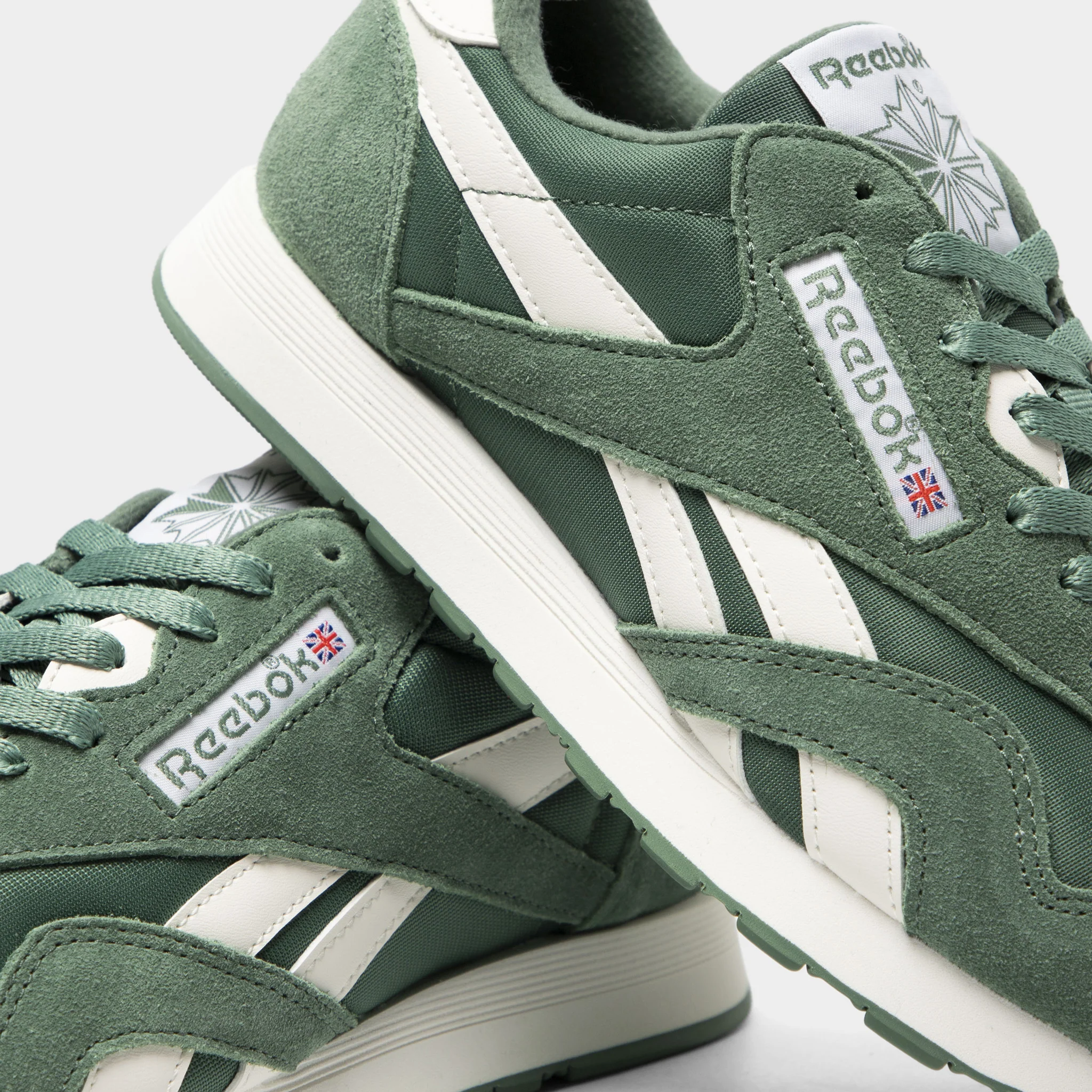 Reebok CL Nylon Green / White - Image 3