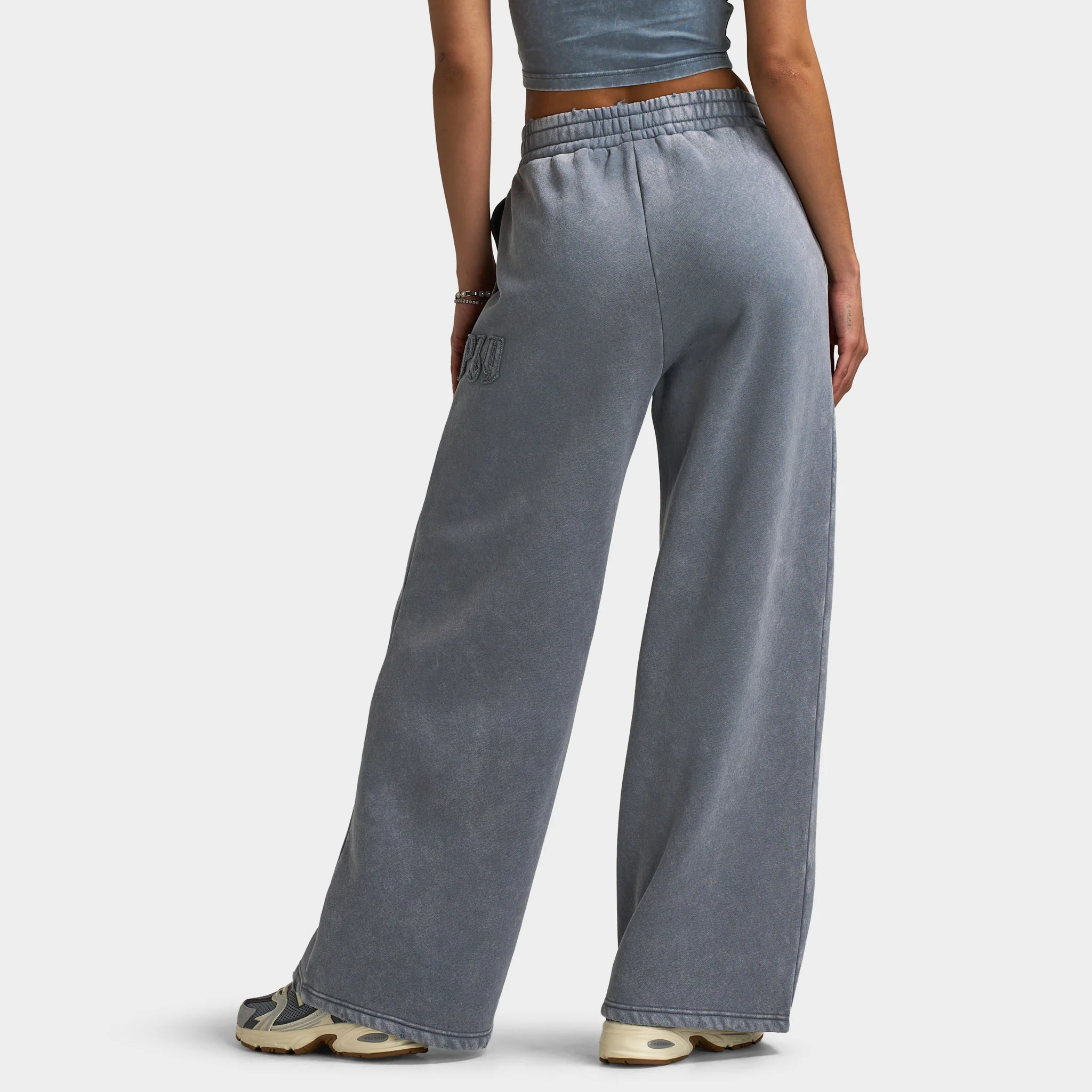 Supply & Demand Women's Raw Wide Leg Joggers / Grey Shingles - Image 2