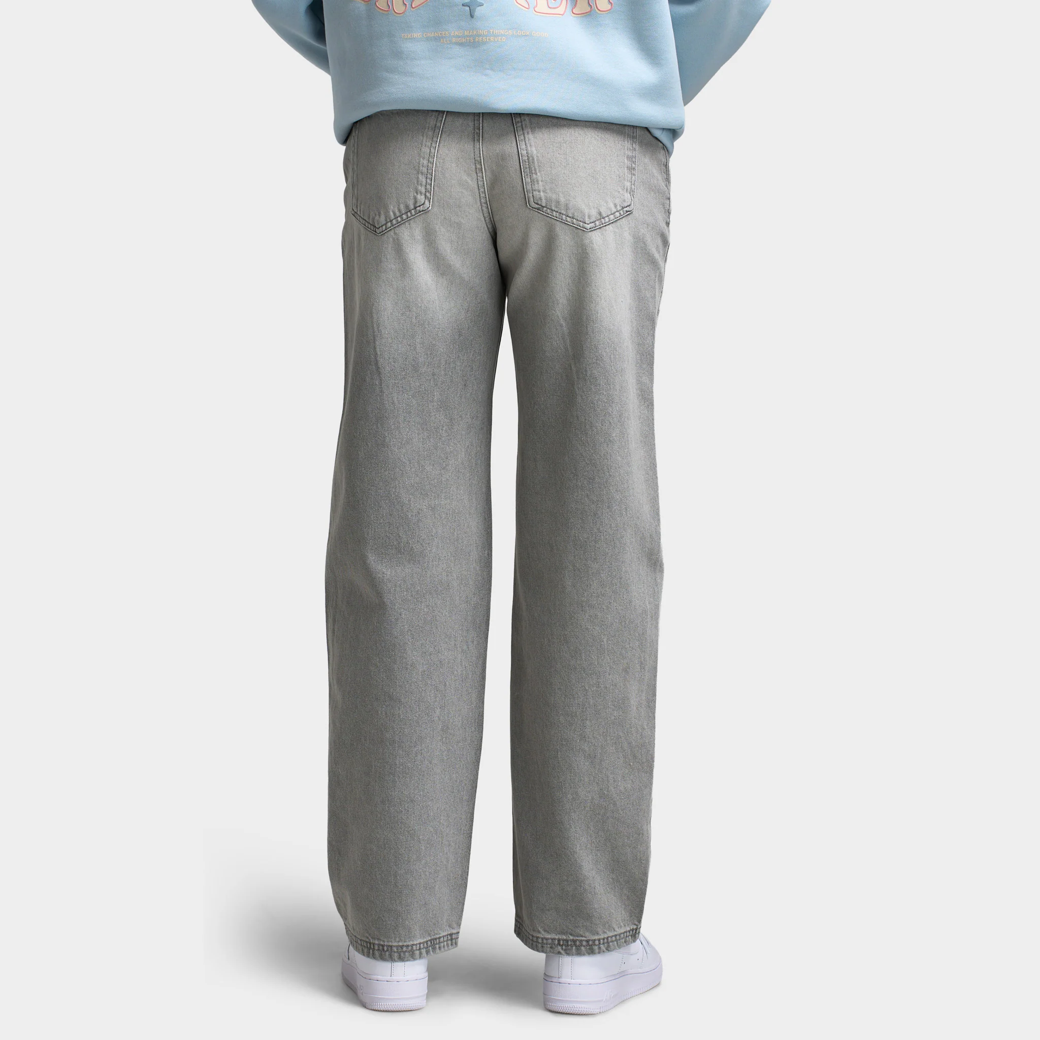 Unlike Humans Women's Mid Rise Jeans / Grey Wash - Image 2