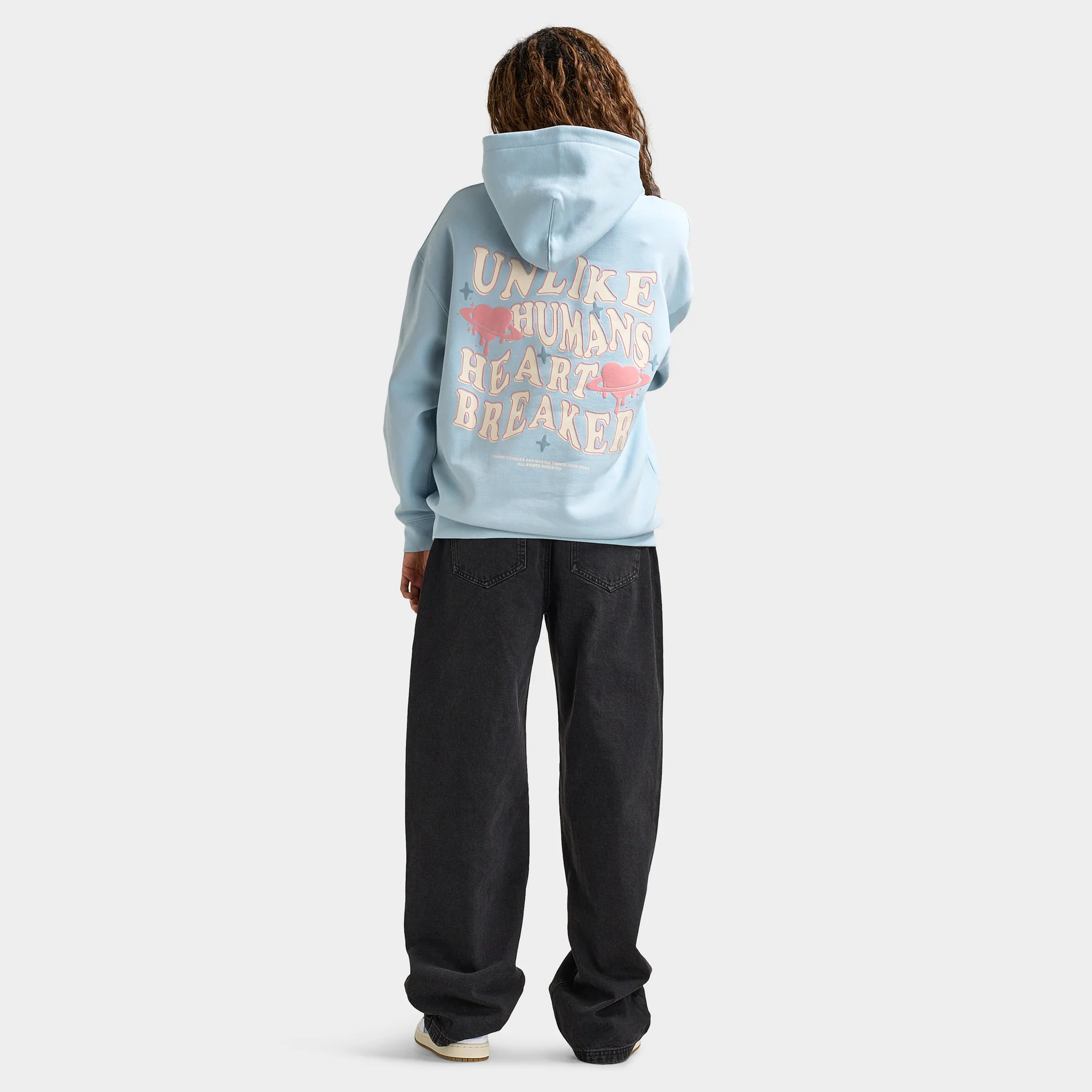 Unlike Humans Women's Wave Pullover Hoodie / Blue - Image 5