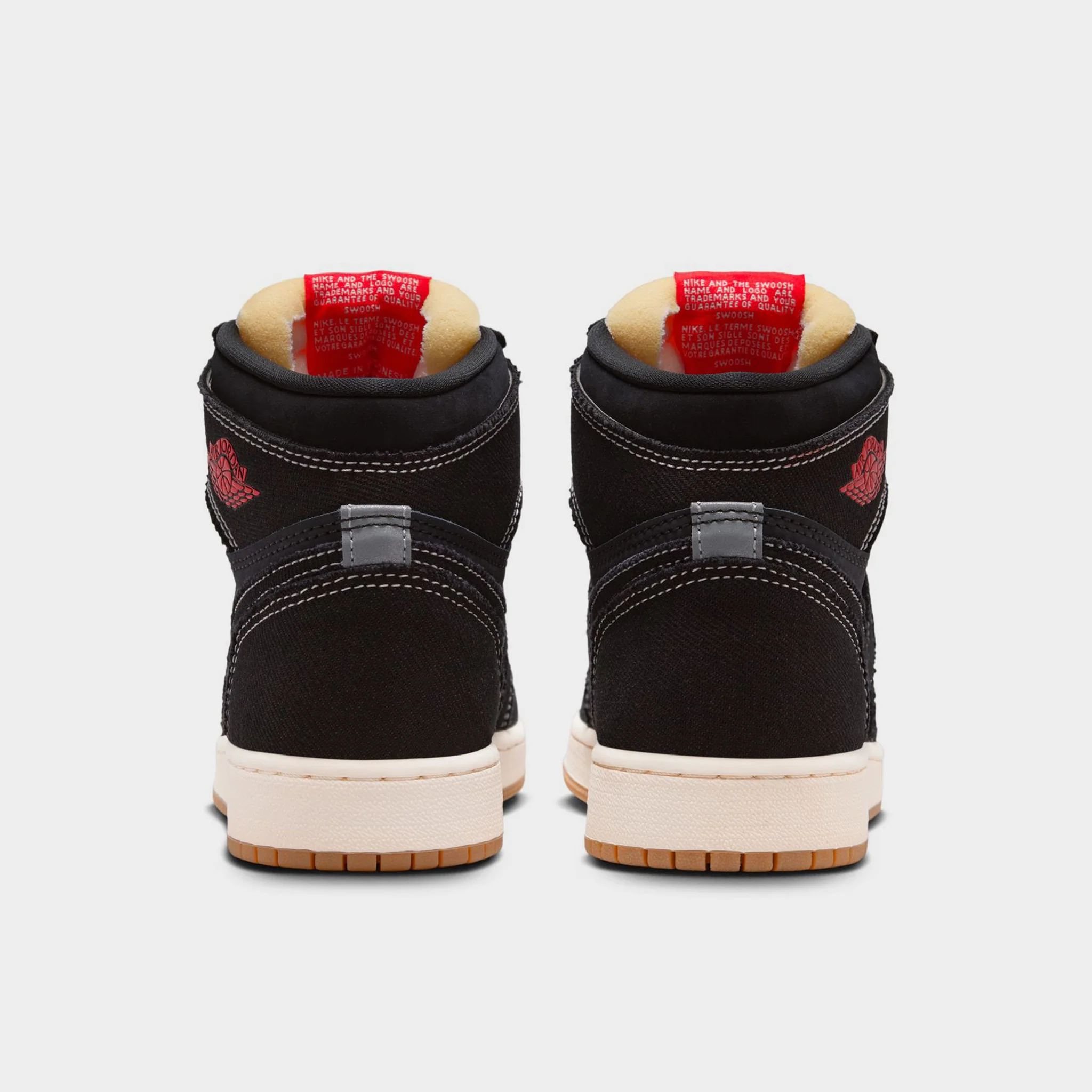 Jordan 1 High OG Retro GS Black / University Red - Sail - Image 5