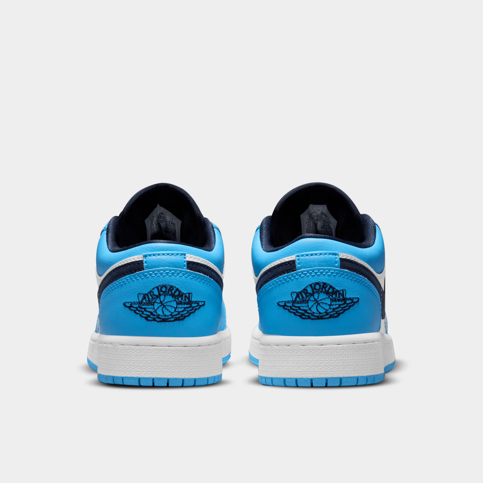Jordan 1 Low GS White / Dark Powder Blue - Obsidian - Image 4