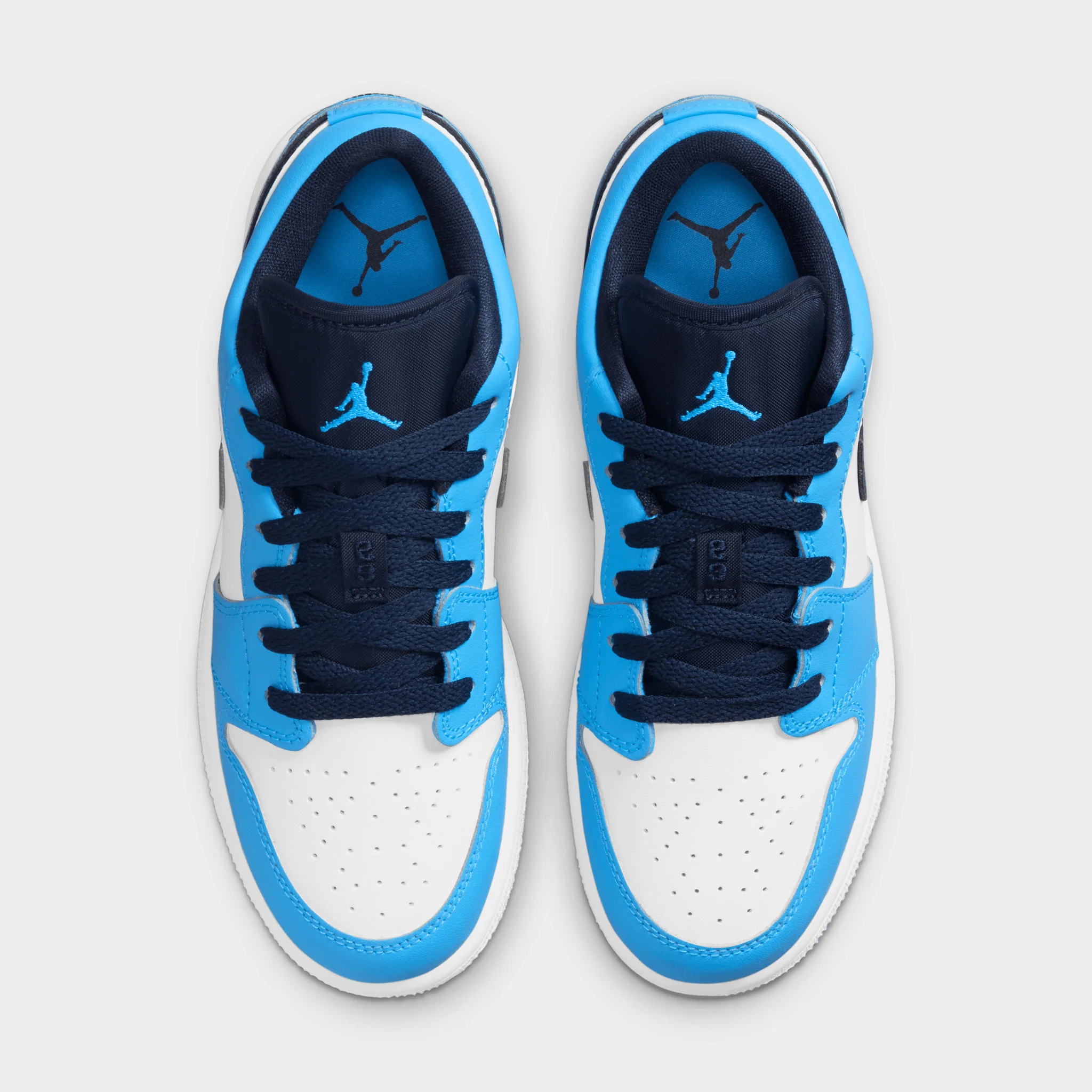 Jordan 1 Low GS White / Dark Powder Blue - Obsidian - Image 5