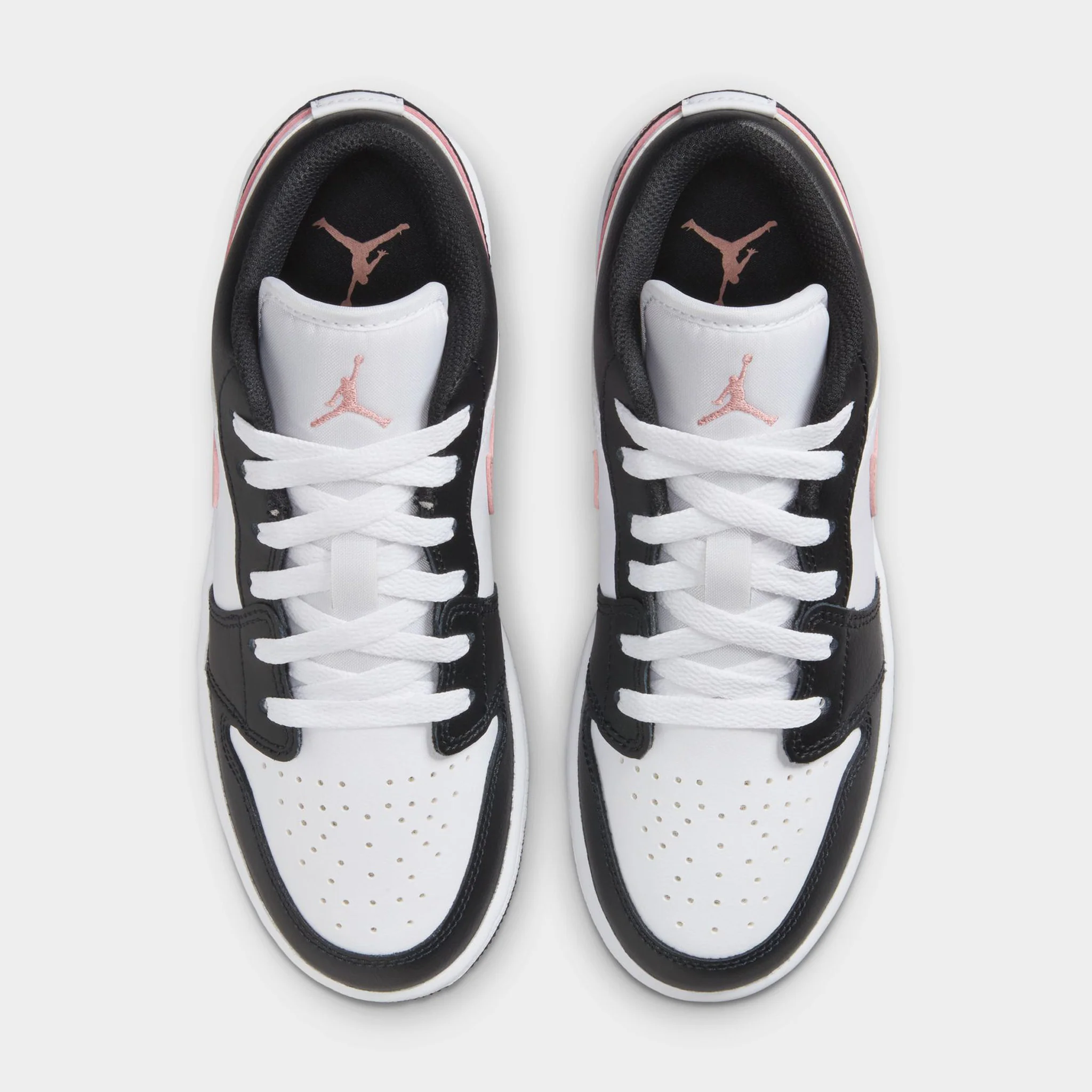 Jordan 1 Low GS White / Rust Pink - Black - Image 5