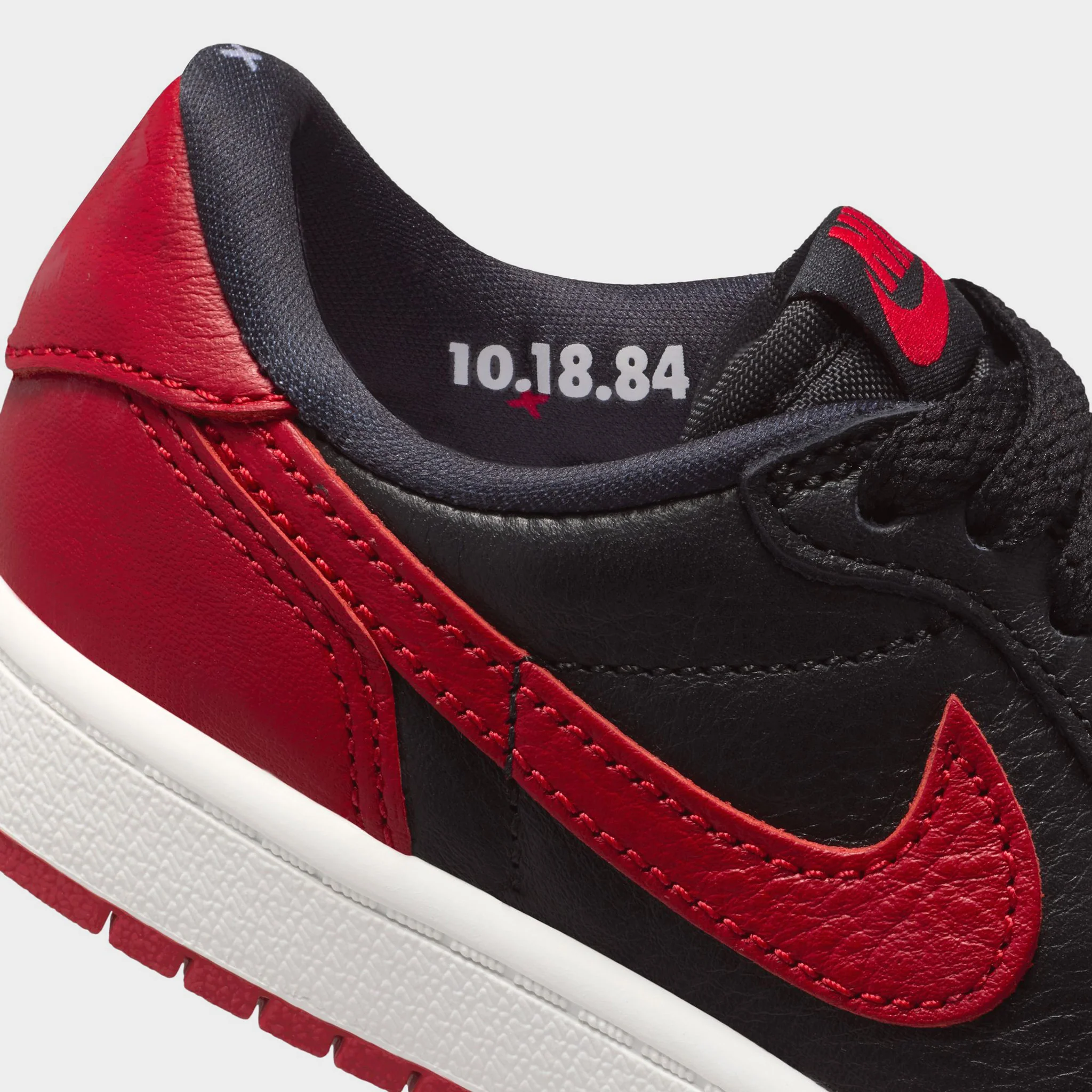 Jordan 1 Low OG Retro PS Black / Black - Varsity Red - Image 4