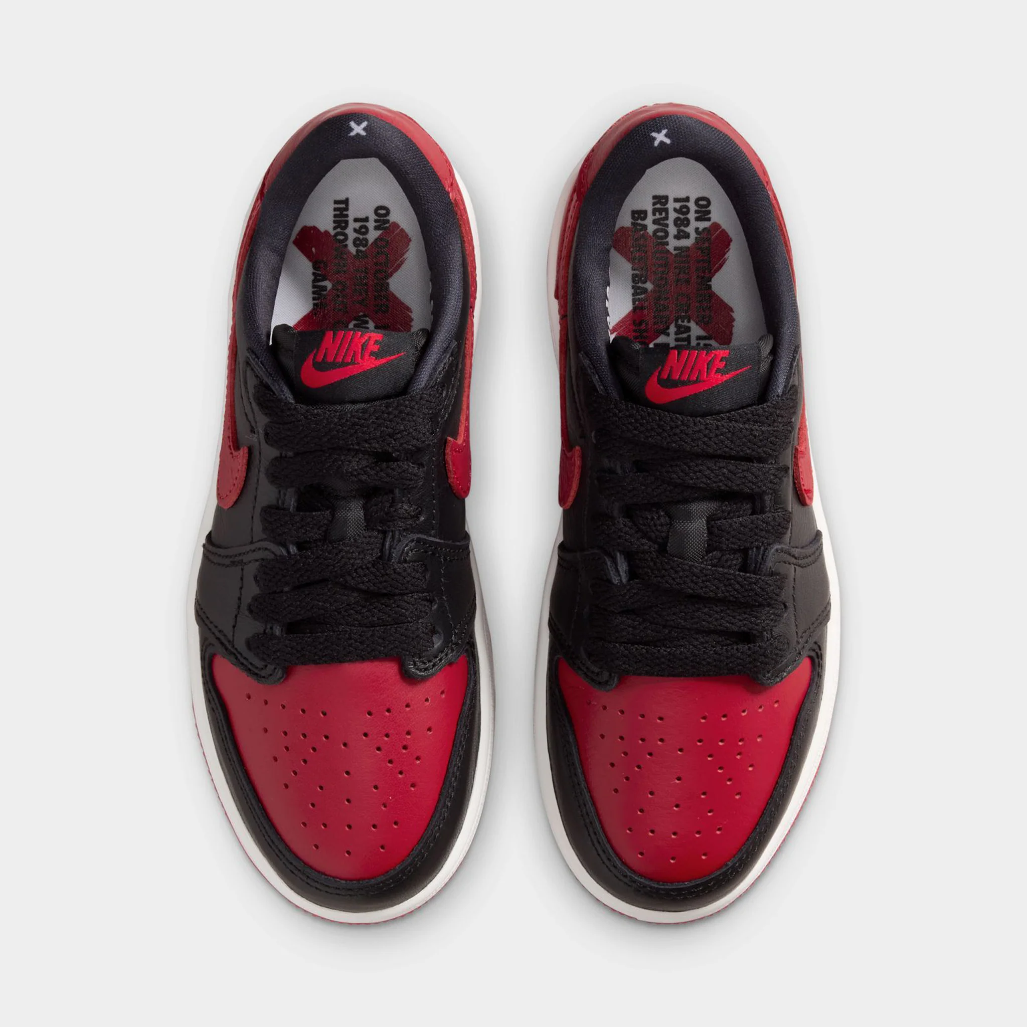 Jordan 1 Low OG Retro PS Black / Black - Varsity Red - Image 7