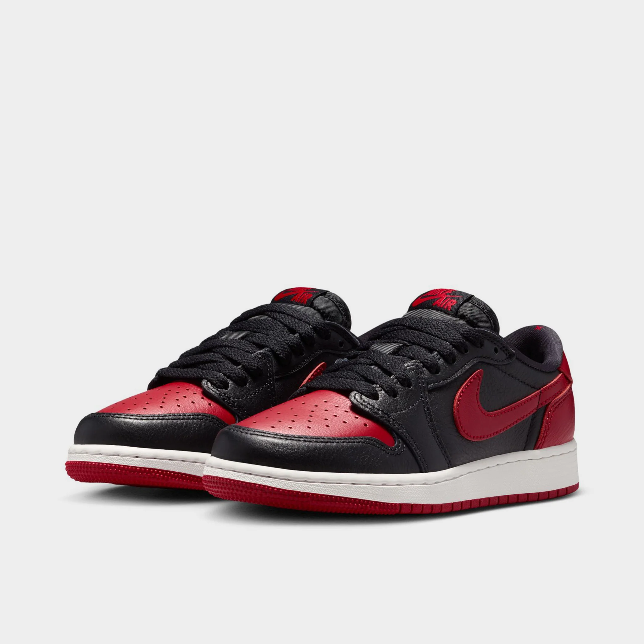 Jordan 1 Low OG Retro GS Black / Black - Varsity Red - Image 2