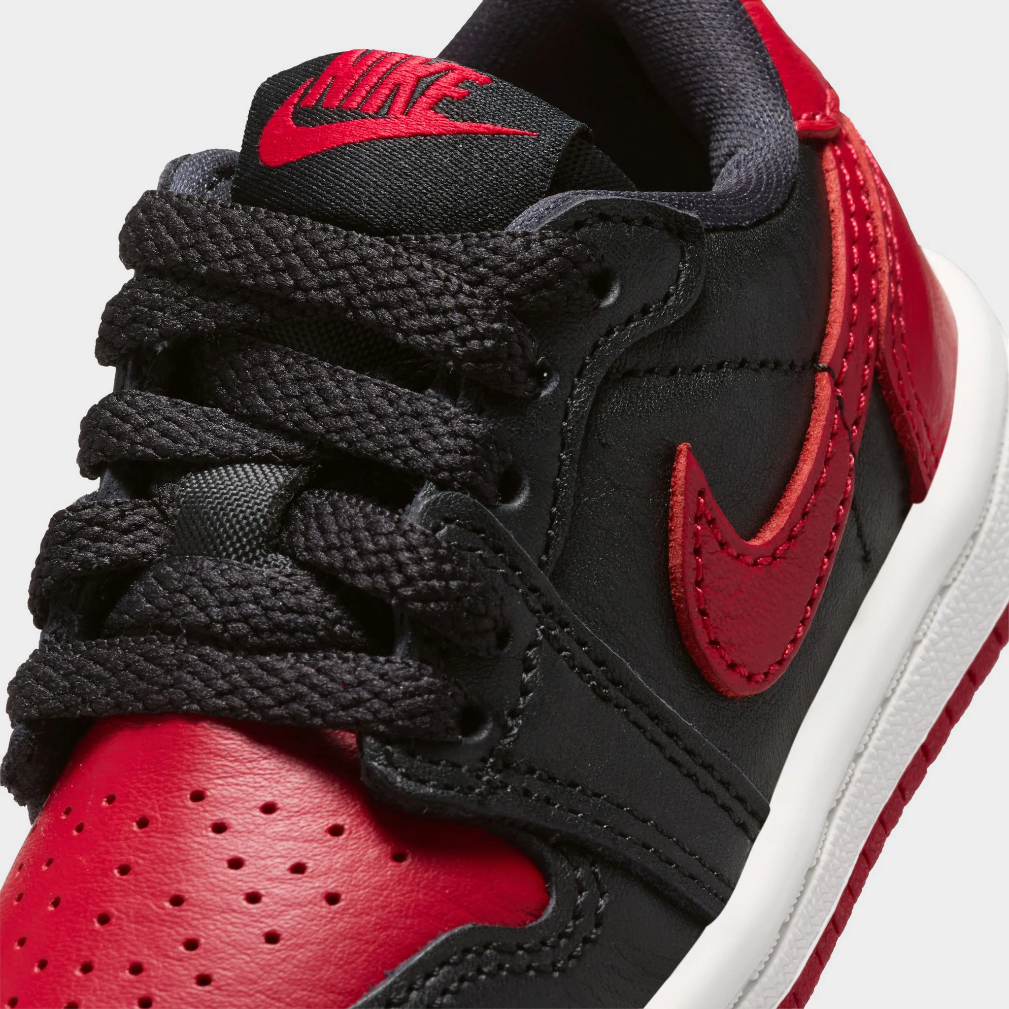 Jordan 1 Low OG Retro TD Black / Black - Varsity Red - Image 3