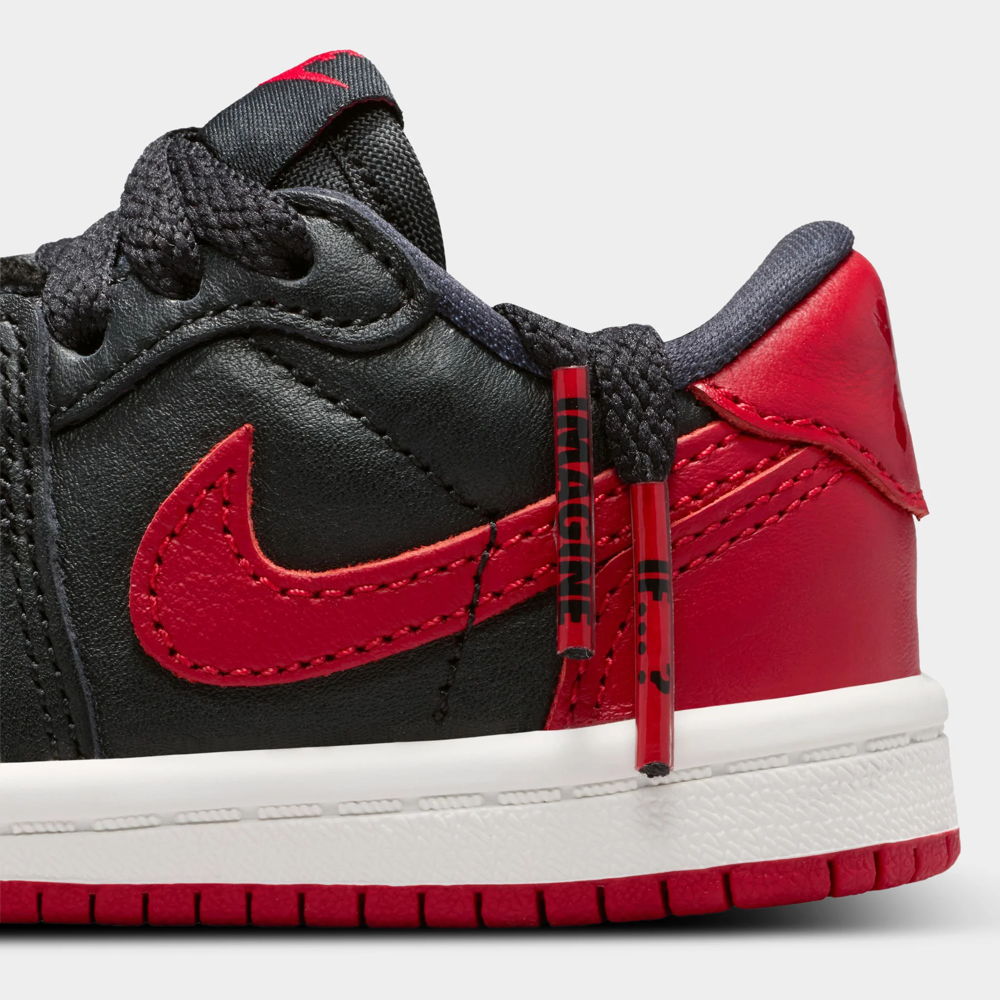 Jordan 1 Low OG Retro TD Black / Black - Varsity Red - Image 4