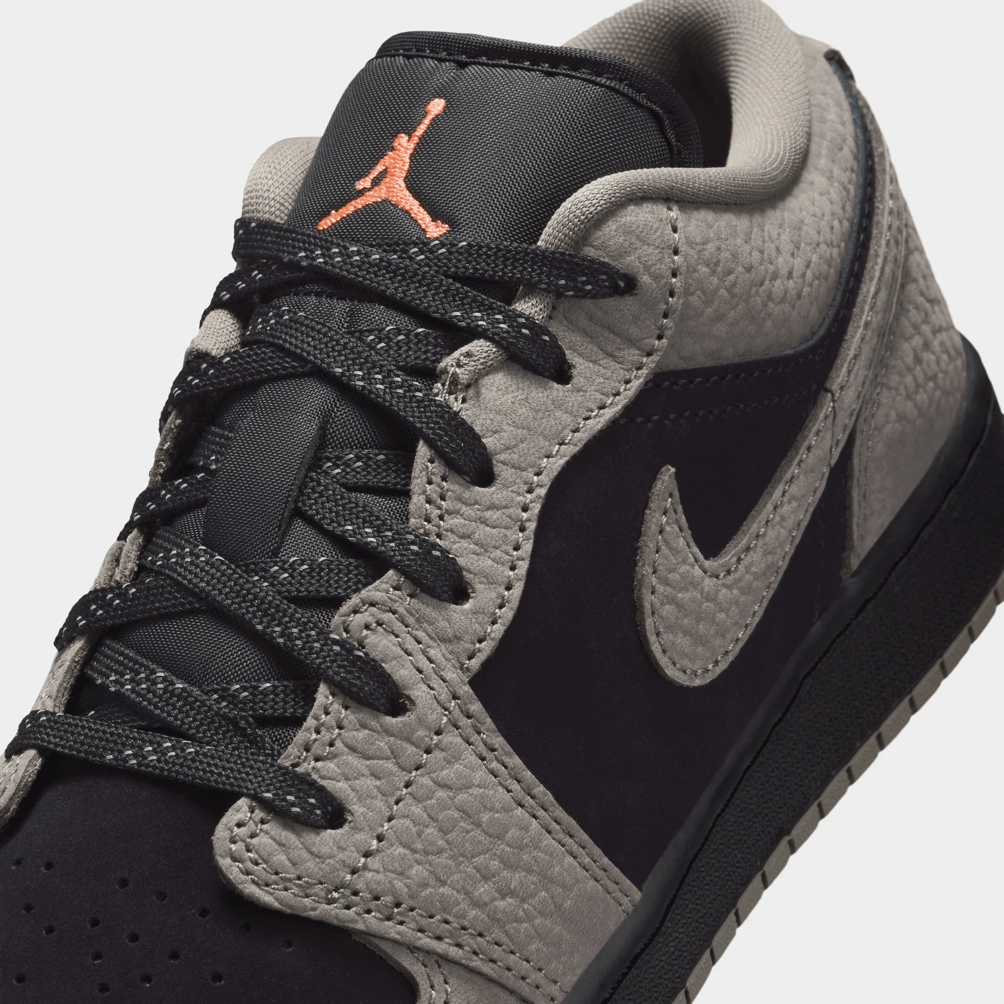 Jordan 1 Low SE Black / Olive Grey - Light Wild Mango - Image 3