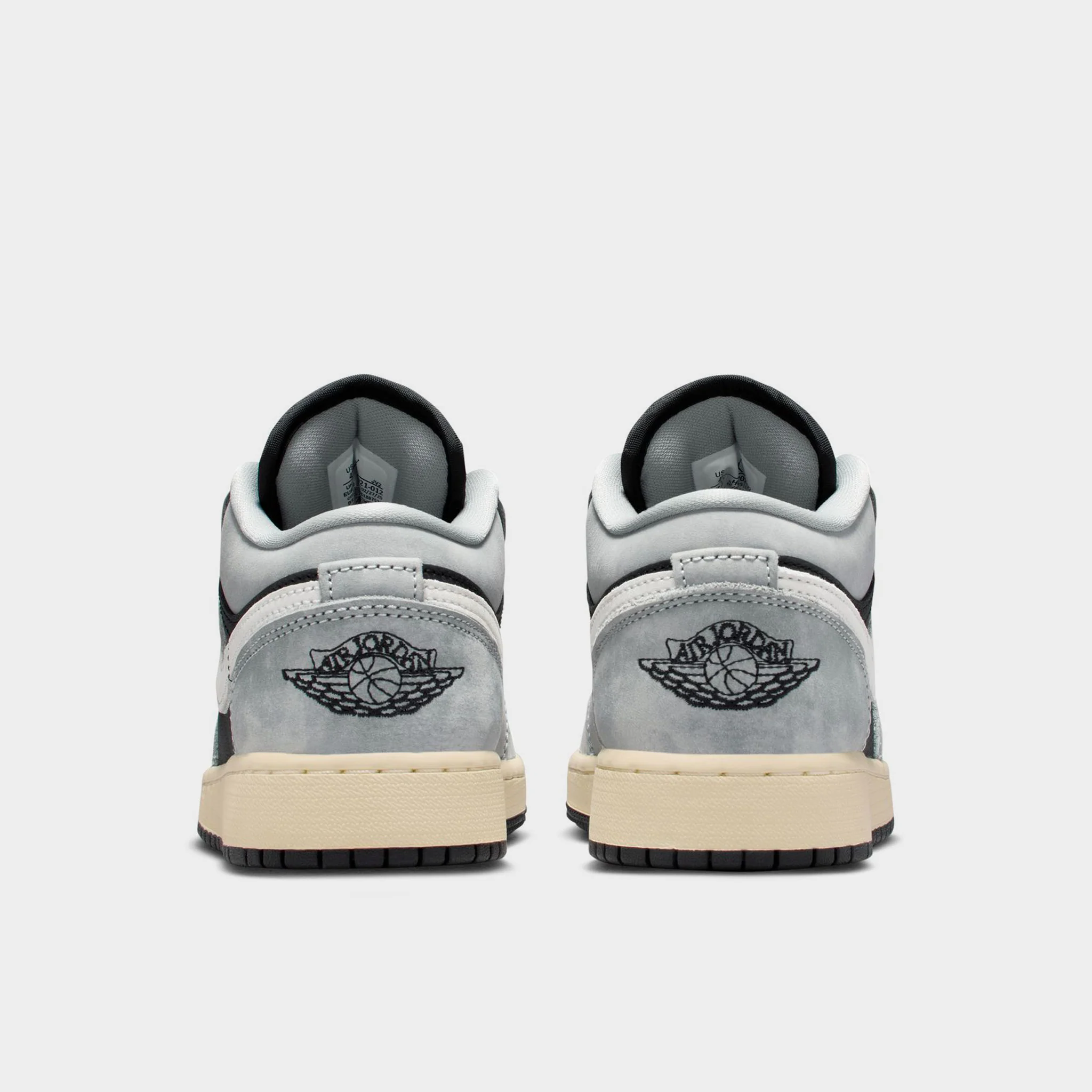 Jordan 1 Low SE GS Light Smoke Grey / Black - Sail - Image 4