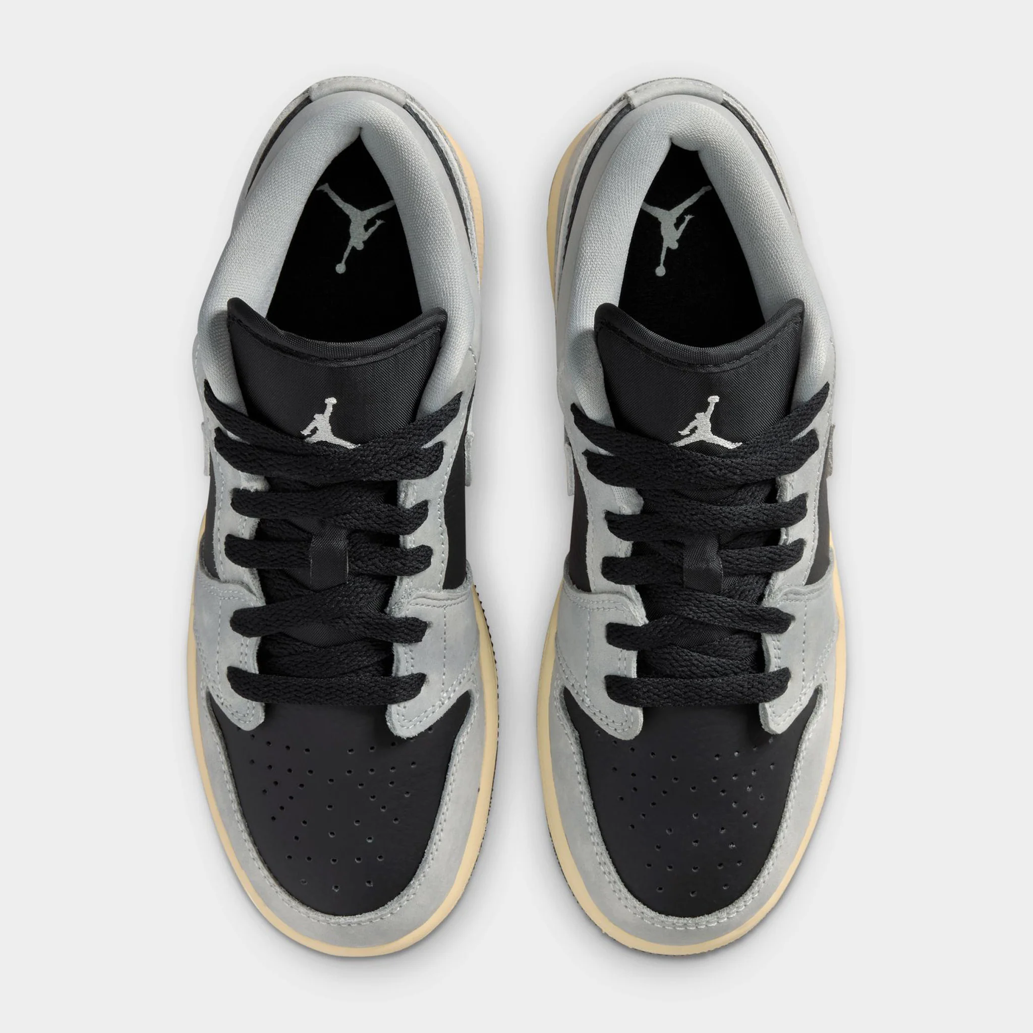 Jordan 1 Low SE GS Light Smoke Grey / Black - Sail - Image 5