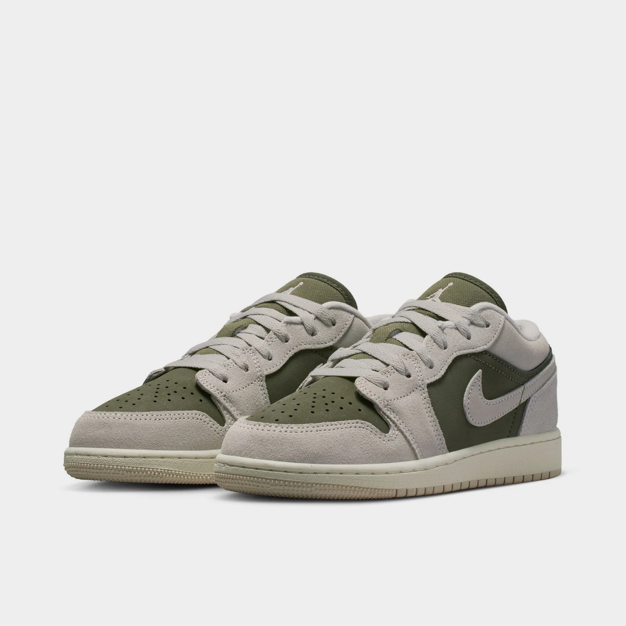 Jordan 1 Low SE GS Medium Olive / Light Orewood Brown - Sail - Image 2