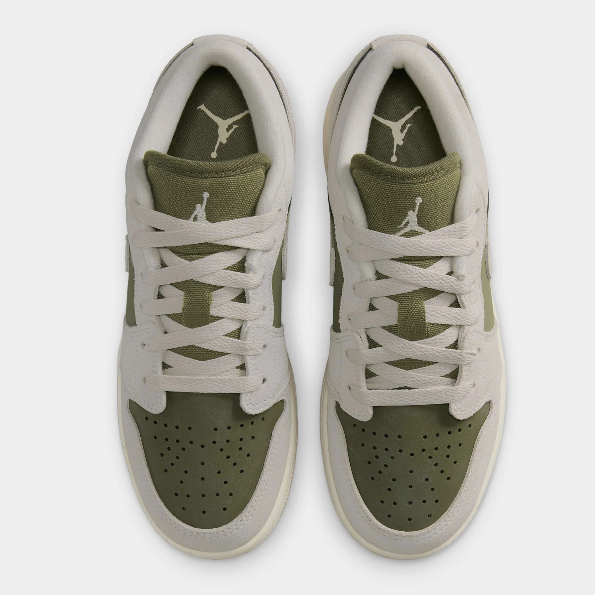 Jordan 1 Low SE GS Medium Olive / Light Orewood Brown - Sail - Image 5