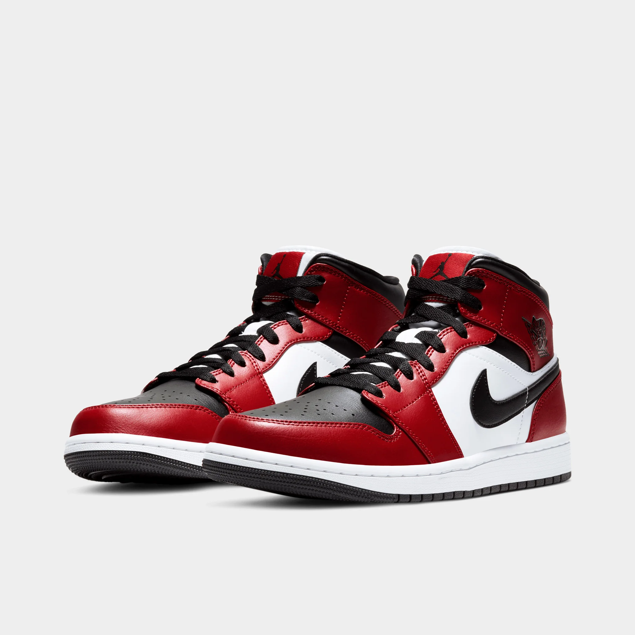 Jordan 1 Mid Black / Black - Gym Red - Image 2