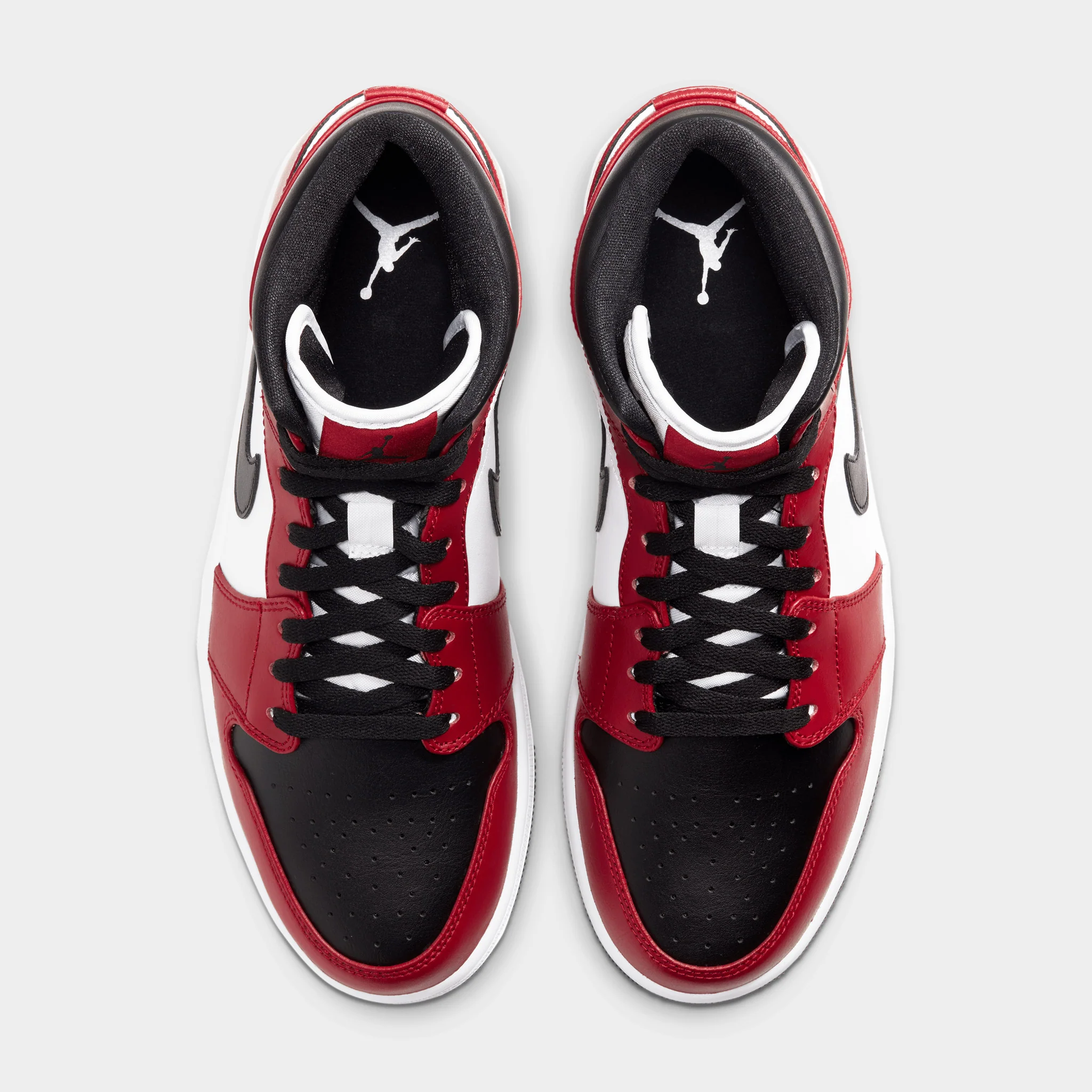 Jordan 1 Mid Black / Black - Gym Red - Image 6