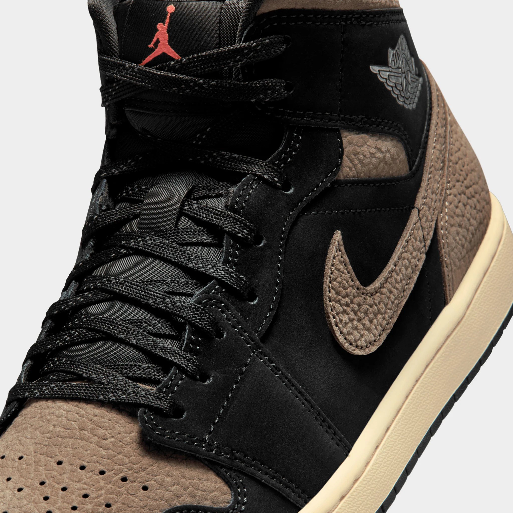 Jordan 1 Mid Black/Olive Grey - Image 6