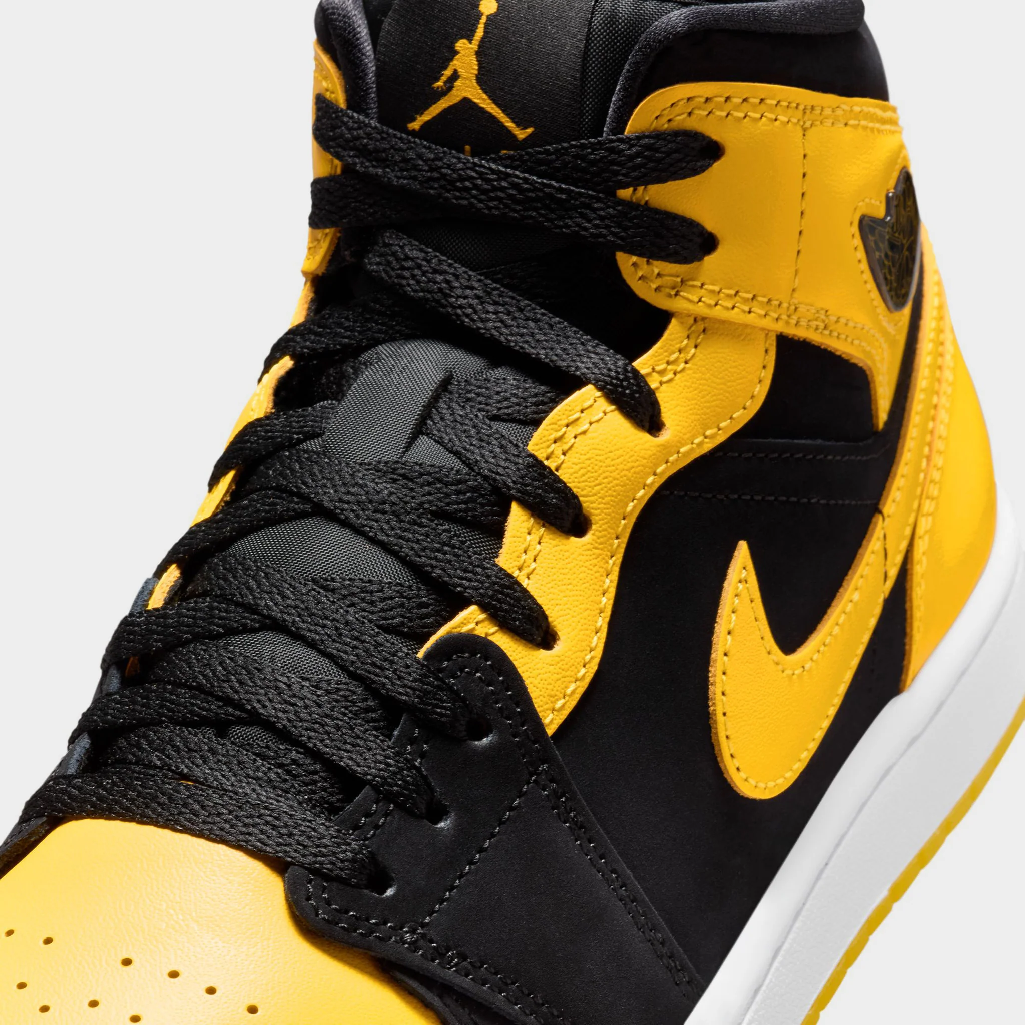 Jordan 1 Mid Black / Varsity Maize - White - Image 3