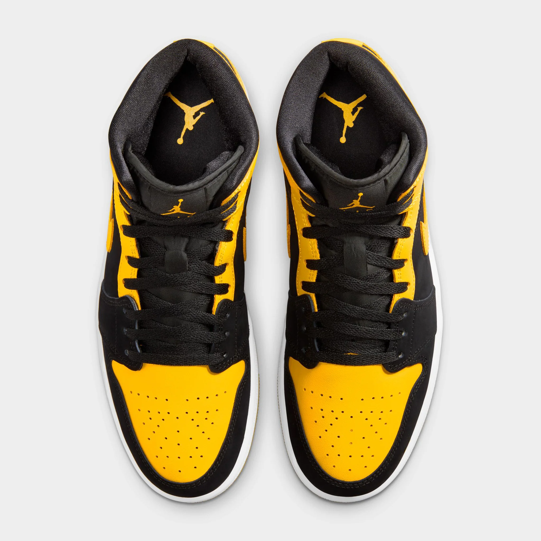 Jordan 1 Mid Black / Varsity Maize - White - Image 5