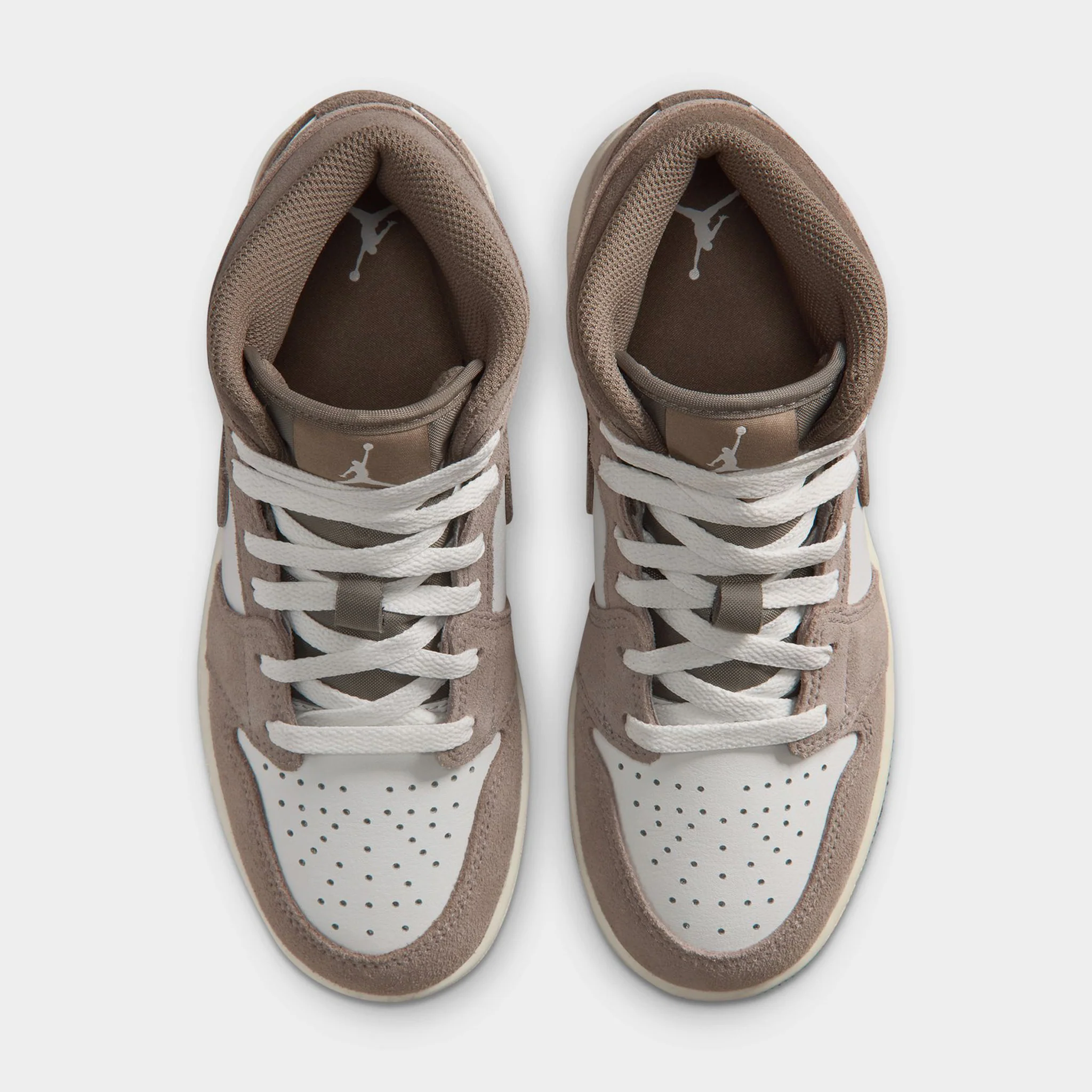 Jordan 1 Mid GS Enigma Stone / Olive Grey - Summit White - Image 6