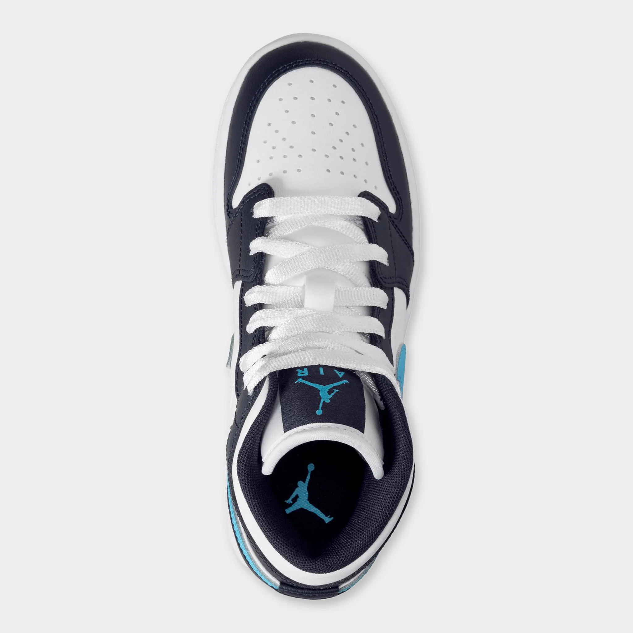 Jordan 1 Mid GS Obsidian / Dark Powder Blue - White - Image 5