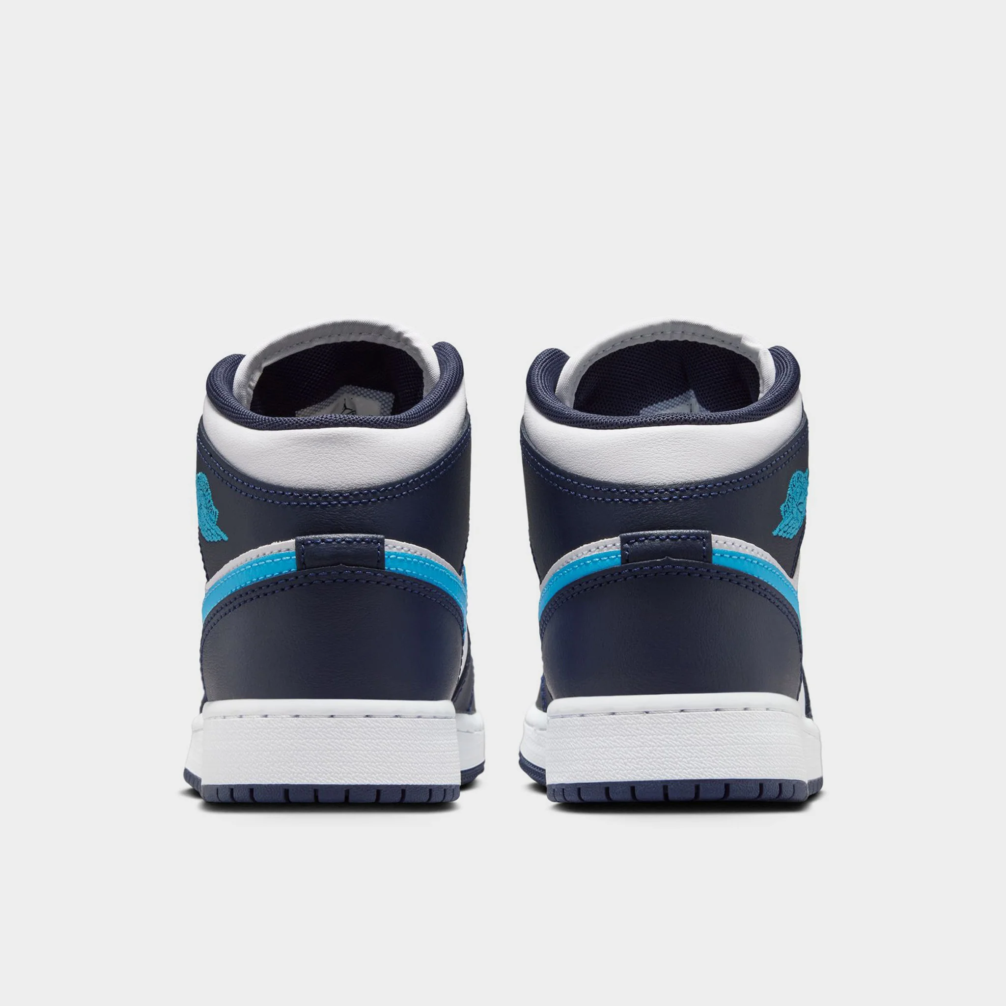 Jordan 1 Mid GS Obsidian / Dark Powder Blue - White - Image 6