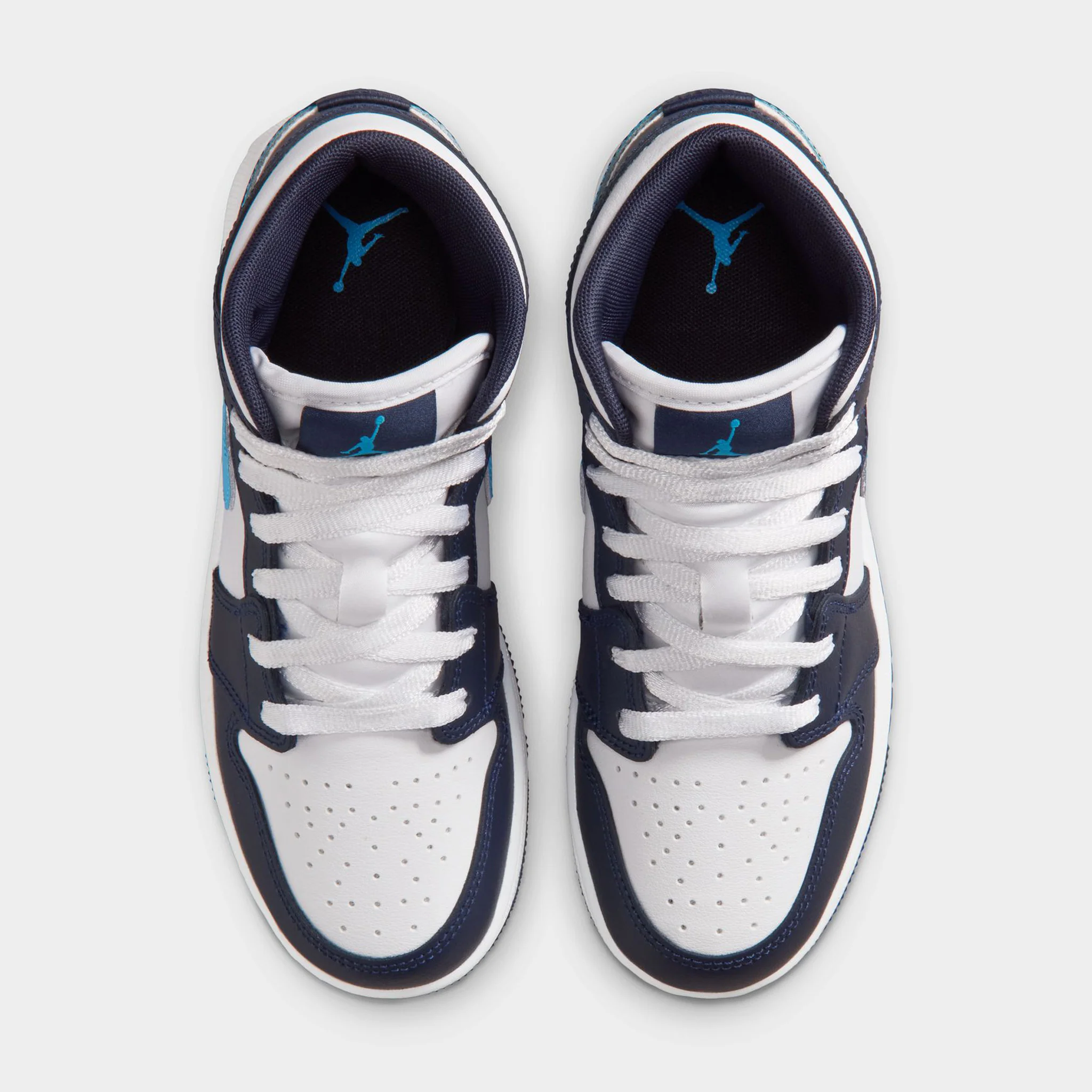Jordan 1 Mid GS Obsidian / Dark Powder Blue - White - Image 7